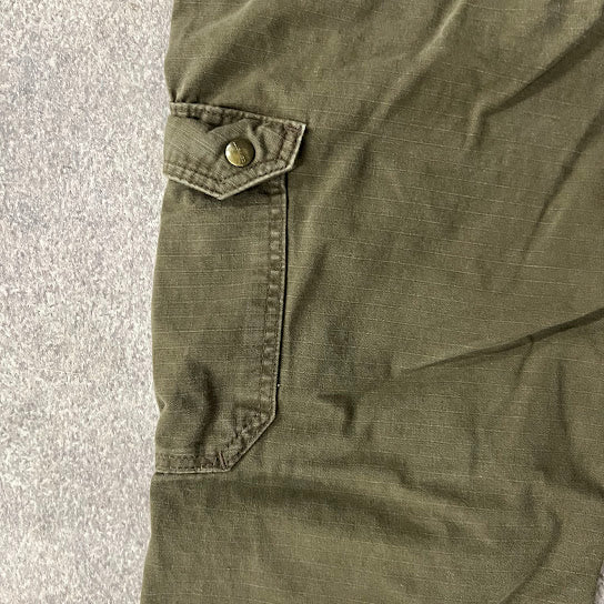 2010s Carhartt Workwear Distressed Relaxed Green Vintage Pants 38x30