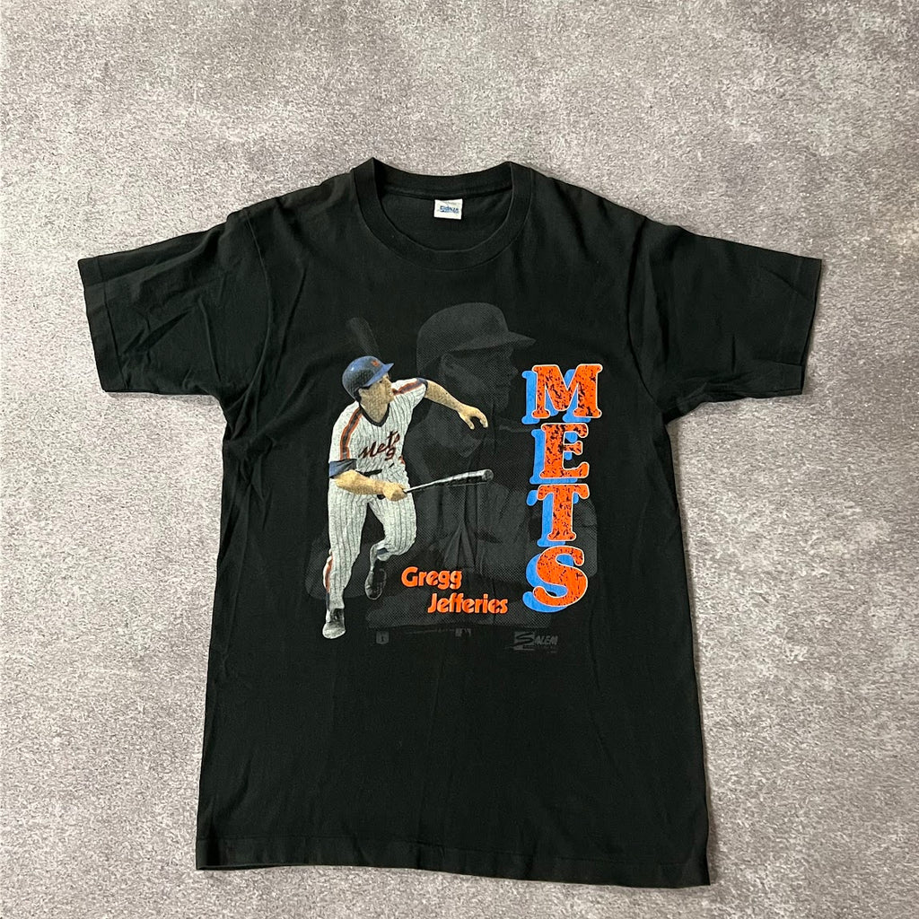 90s New York Mets Salem Sportswear Single Stitch Faded Tee L