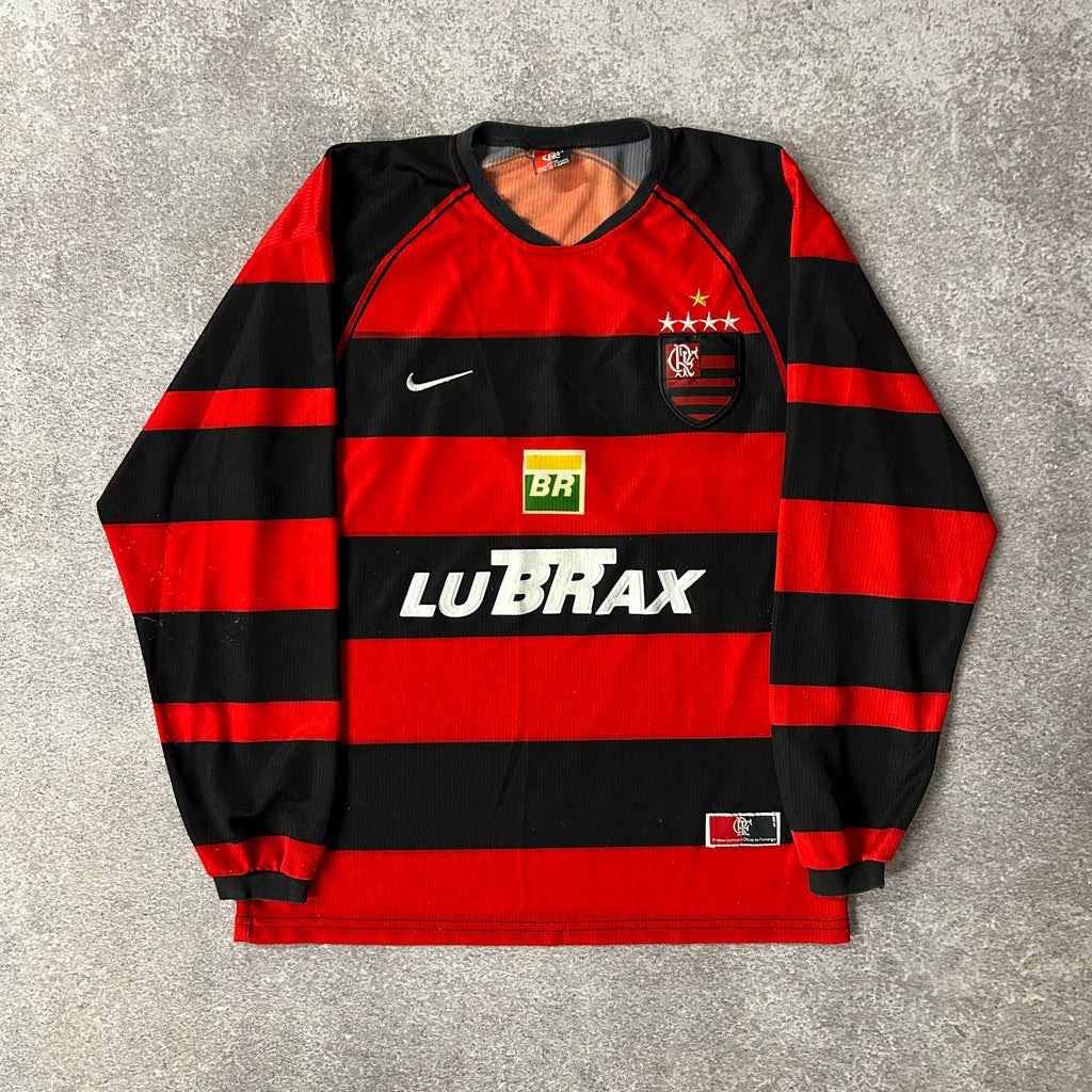 Y2K Nike CR Flamengo 2002-04 Lubrax Home Jersey L