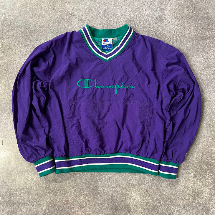 90s Champion Made in USA Embroidered Vintage Athletic Jacket L