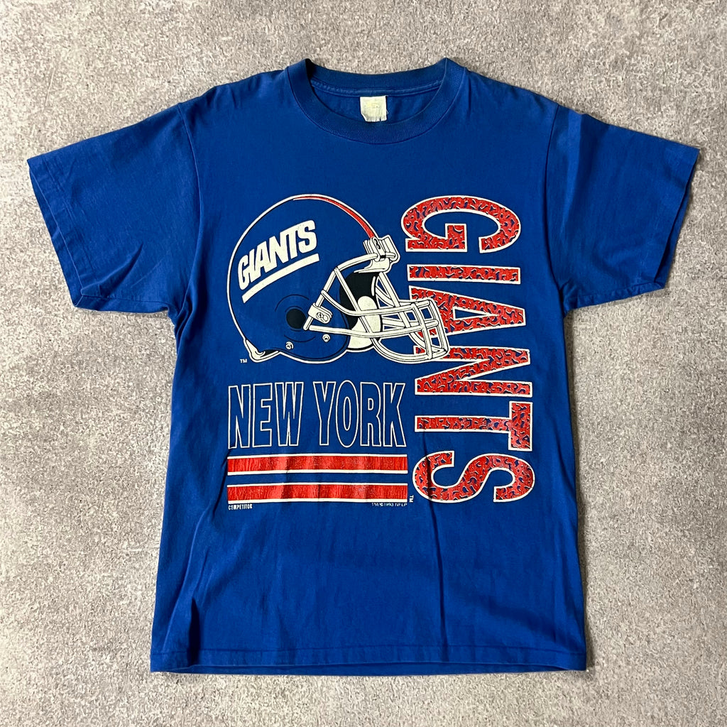 90s New York Giants Competitor Big Logo Single Stitch Tee L