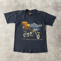 90s Harley Davidson Ljubljana, Slovenija Blue Worn In Tee L