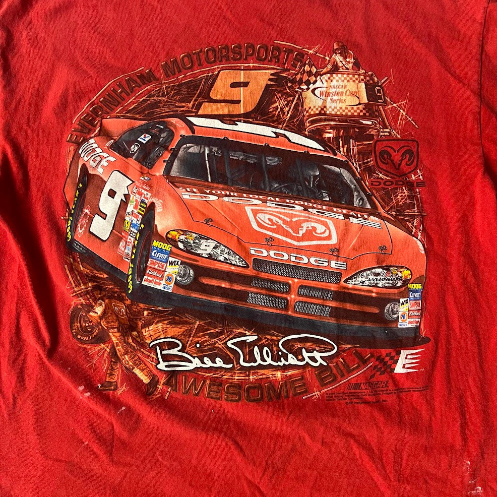 Y2K Bill Elliot NASCAR Chase Authentics Distressed Tee L
