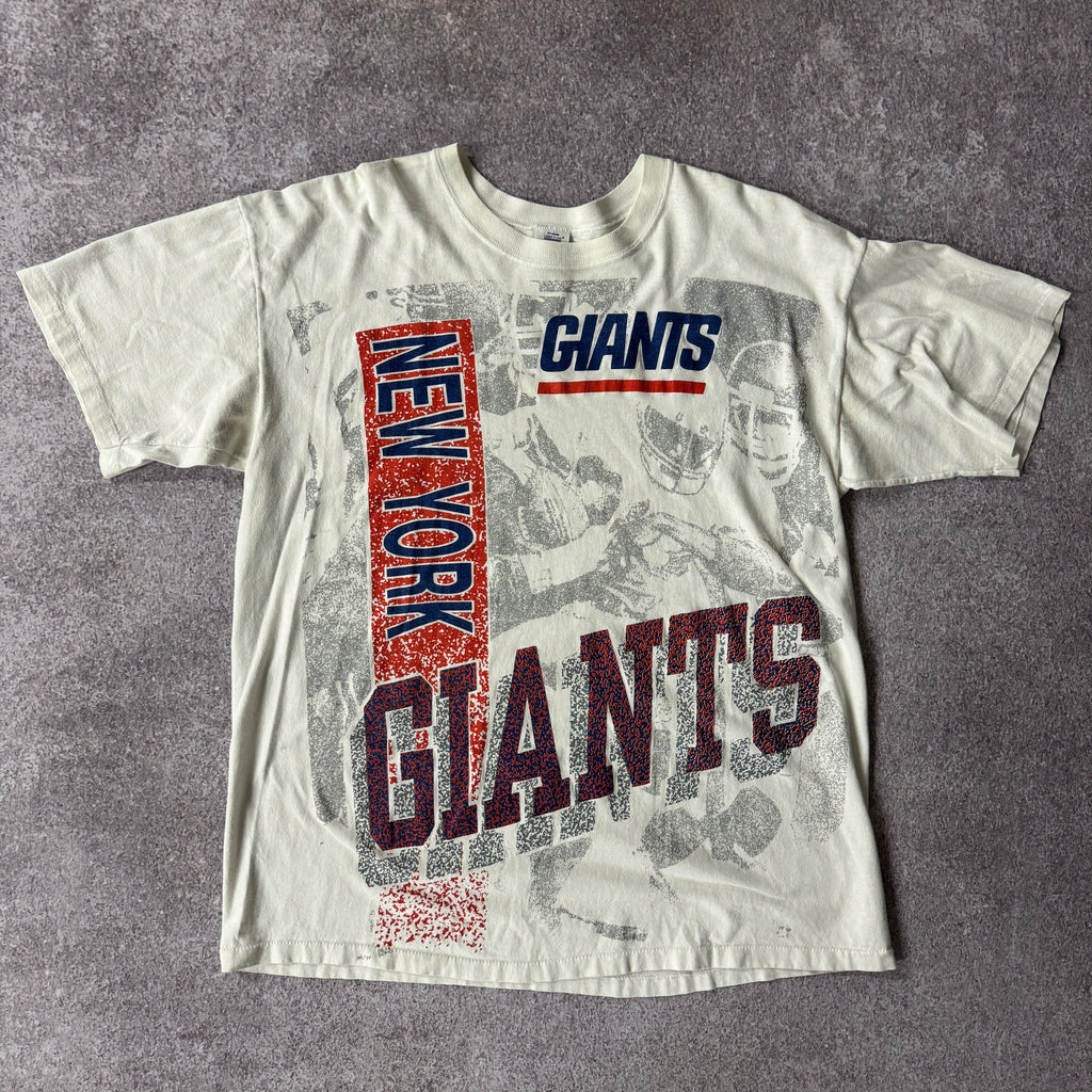 80s New York Giants Logo 7 Big Logo Single Stitch Tee L