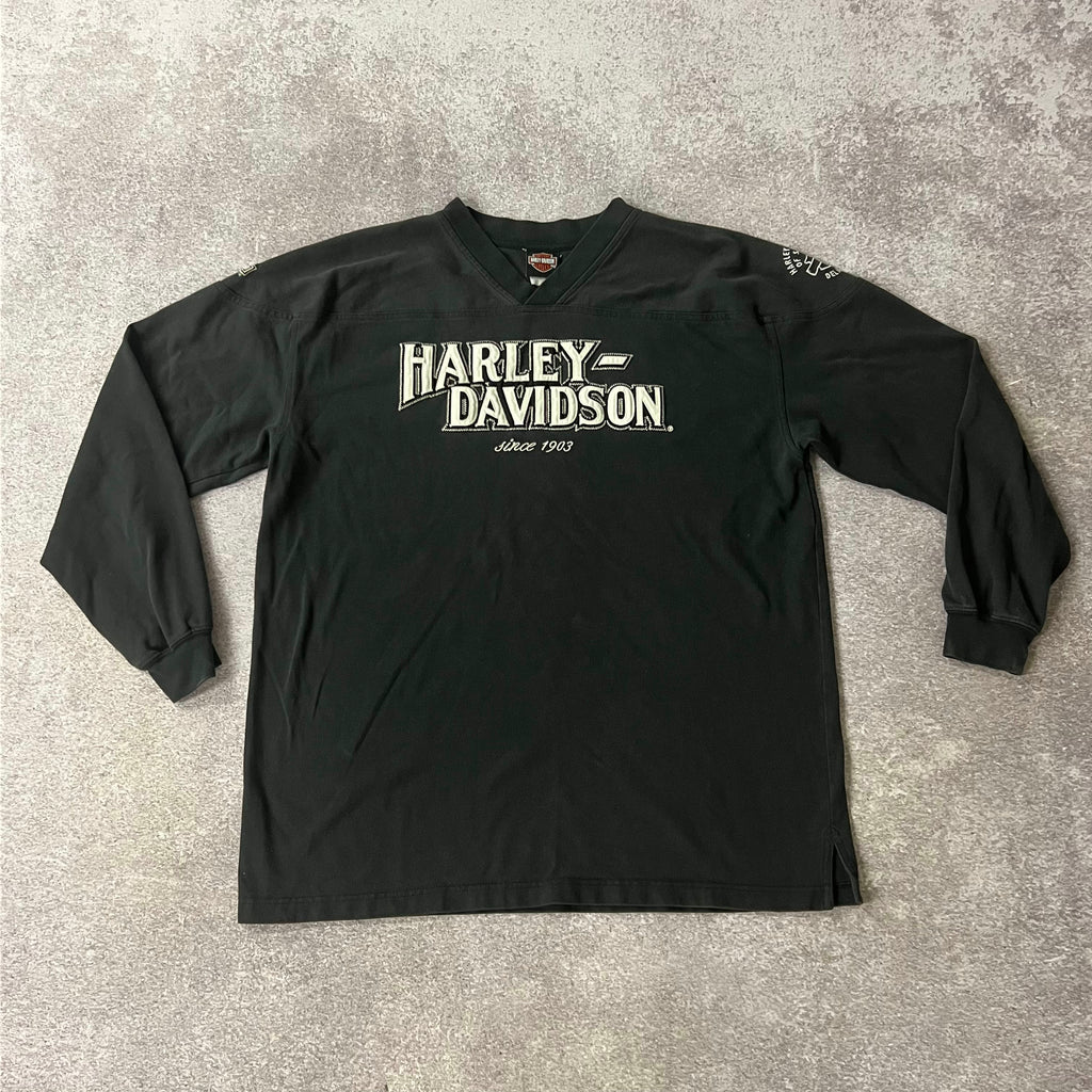 Y2K Harley Davidson Delaware Embroidered Long Sleeve Tee XL