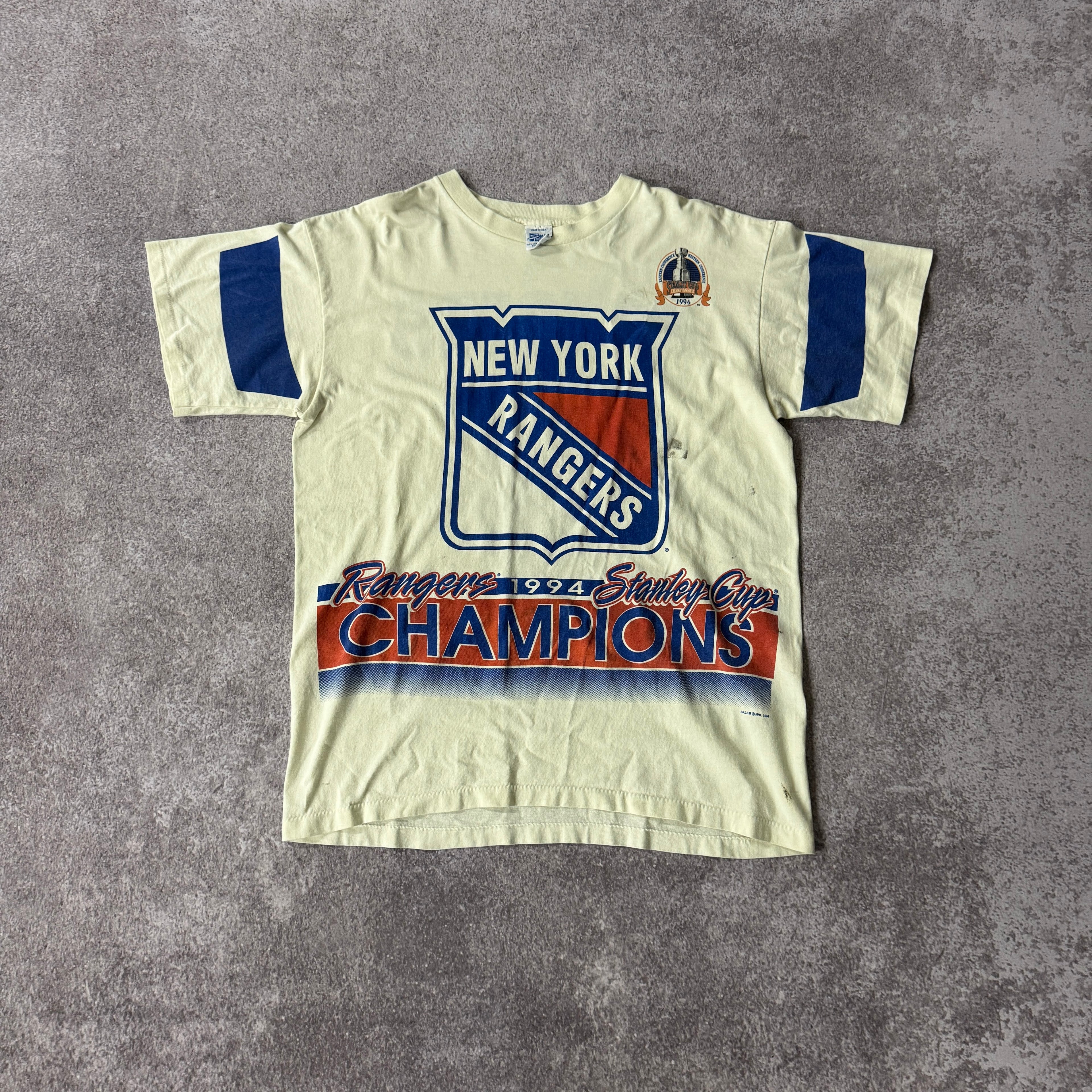 90s New York Rangers Salem Sportswear All Over Print Tee L