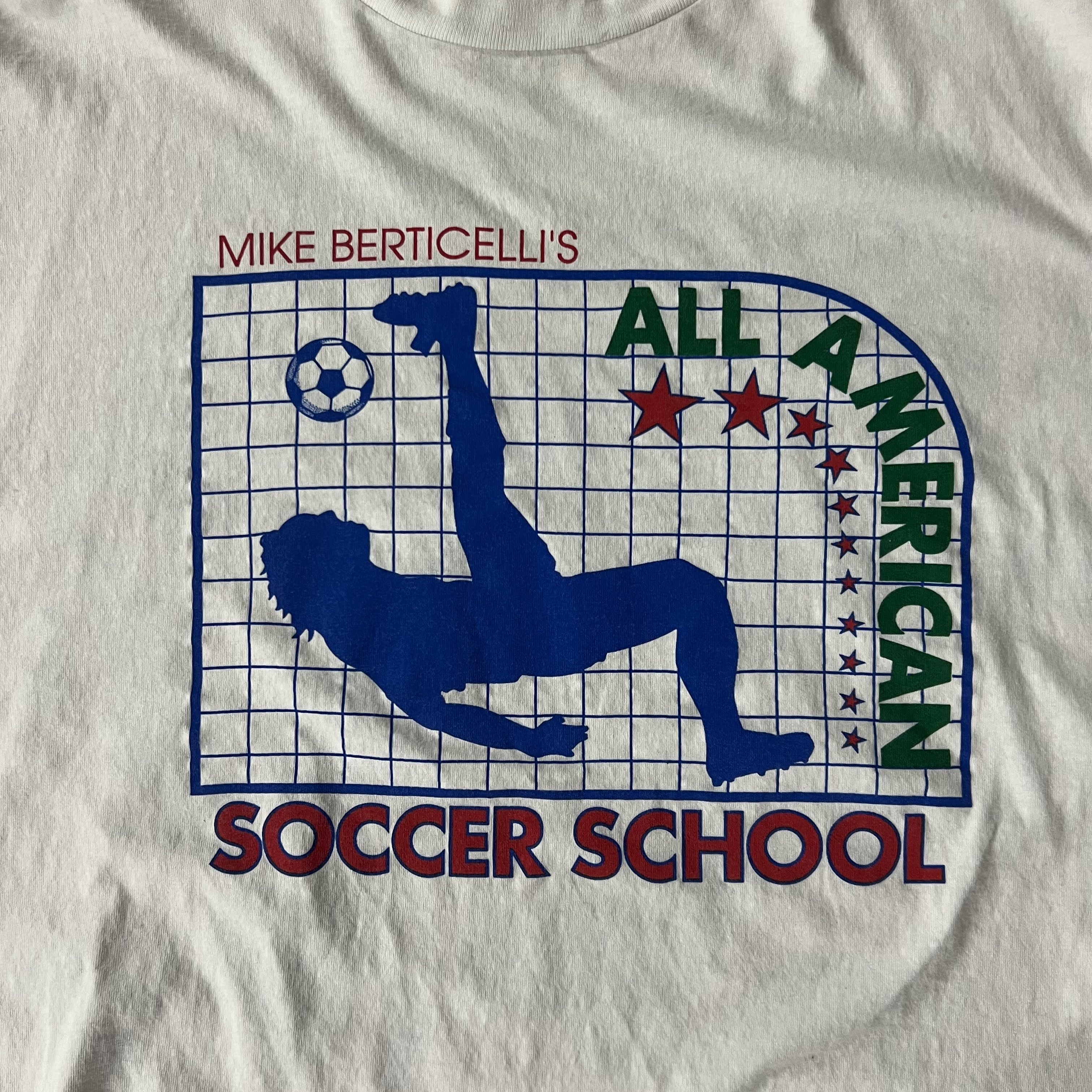 90s Soccer Mike Berticelli's All American Soccer School Reebok All Over Print Tee XL