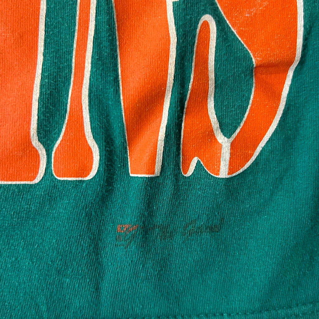 90s Miami Dolphins The Game Big Logo Single Stitch Tee L