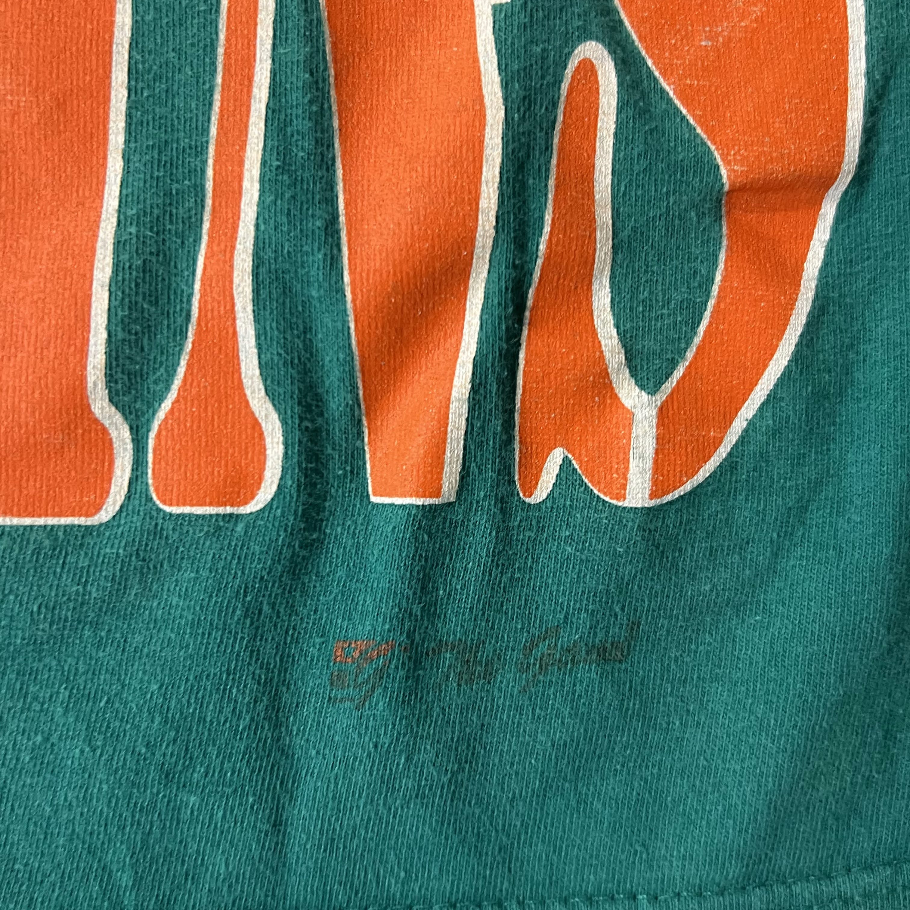 90s Miami Dolphins The Game Big Logo Single Stitch Tee L