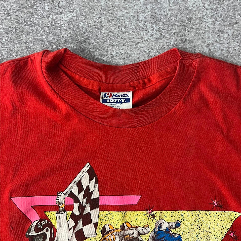 1990 Magic Mile at Du Quoin IL Motorsports Big Logo Back Graphic Tee XXL