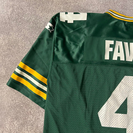 Y2K Brett Favre Green Bay Packers NFL Starter Cracked Print Jersey XL