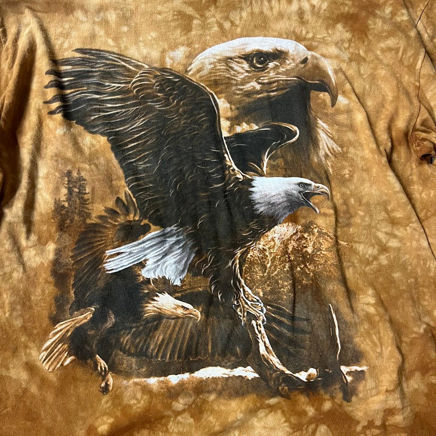 90s Tie Dye Western Big Logo Double Stitch Vintage Streetwear Tee XXL