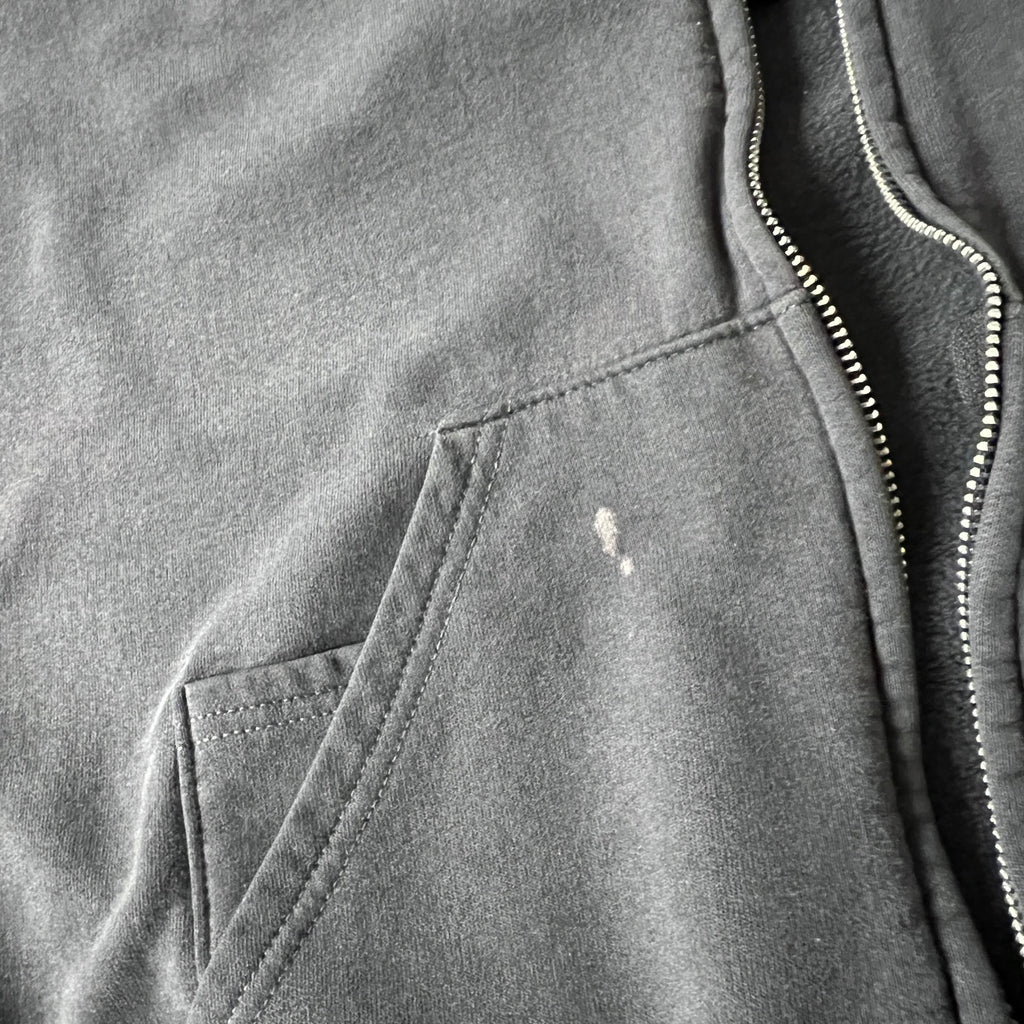 Y2K Harley Davidson Maine Gray Distressed Zip Up Hoodie M