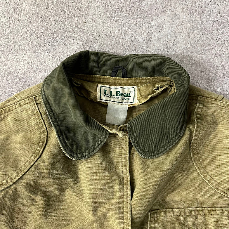 80s LL Bean Workwear Outdoor Heavyweight Vintage Tan Jacket L