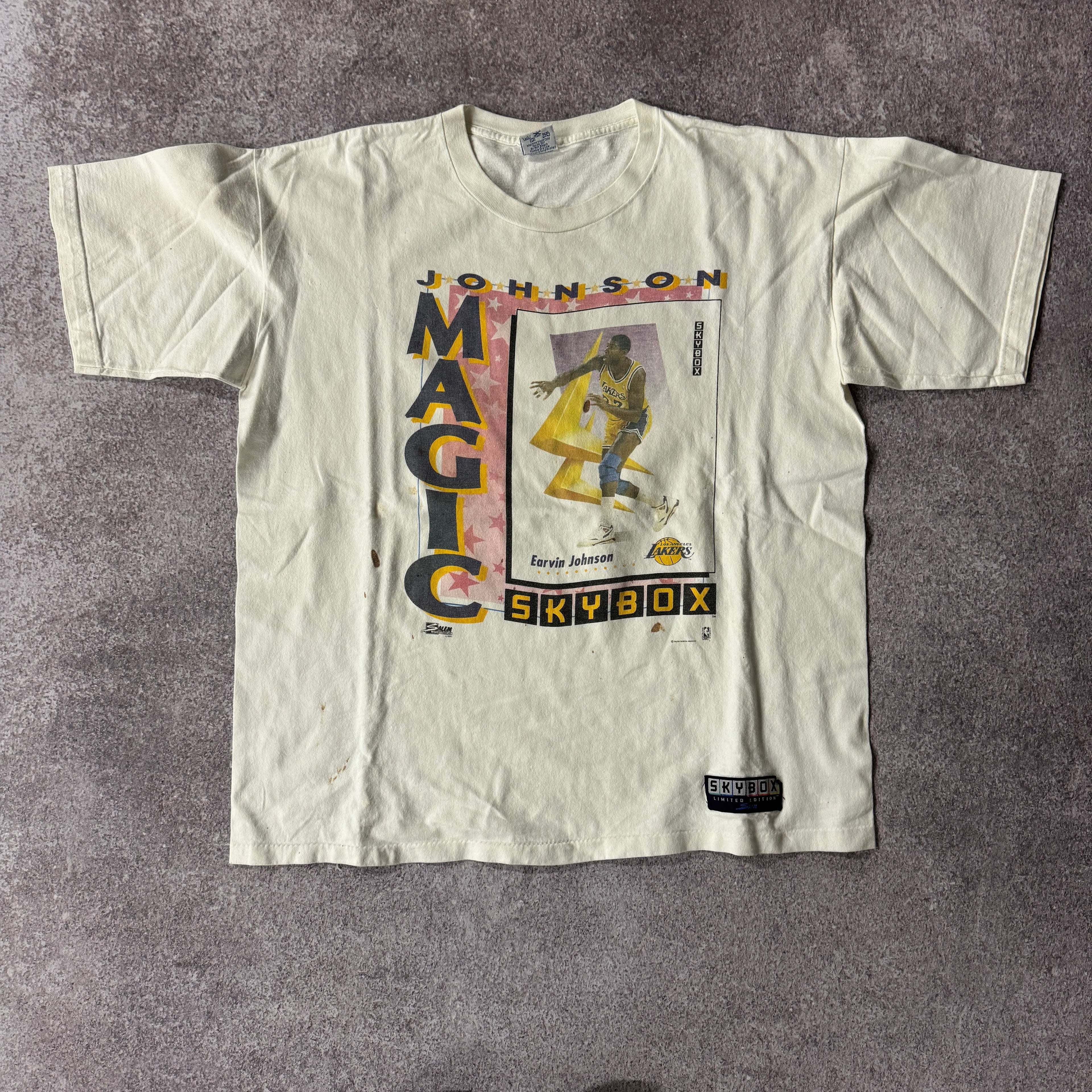 90s Los Angeles Lakers Salem Sportswear Big Logo Tee XL