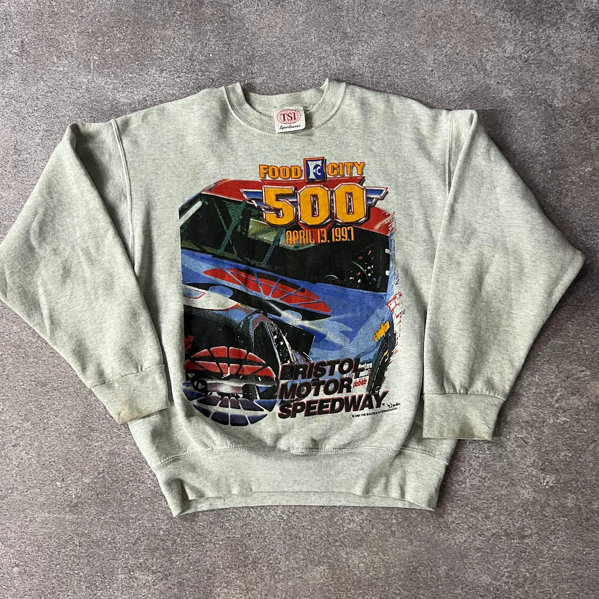 1997 Food City 500 Bristol Motor Speedway NASCAR Crewneck Sweatshirt L