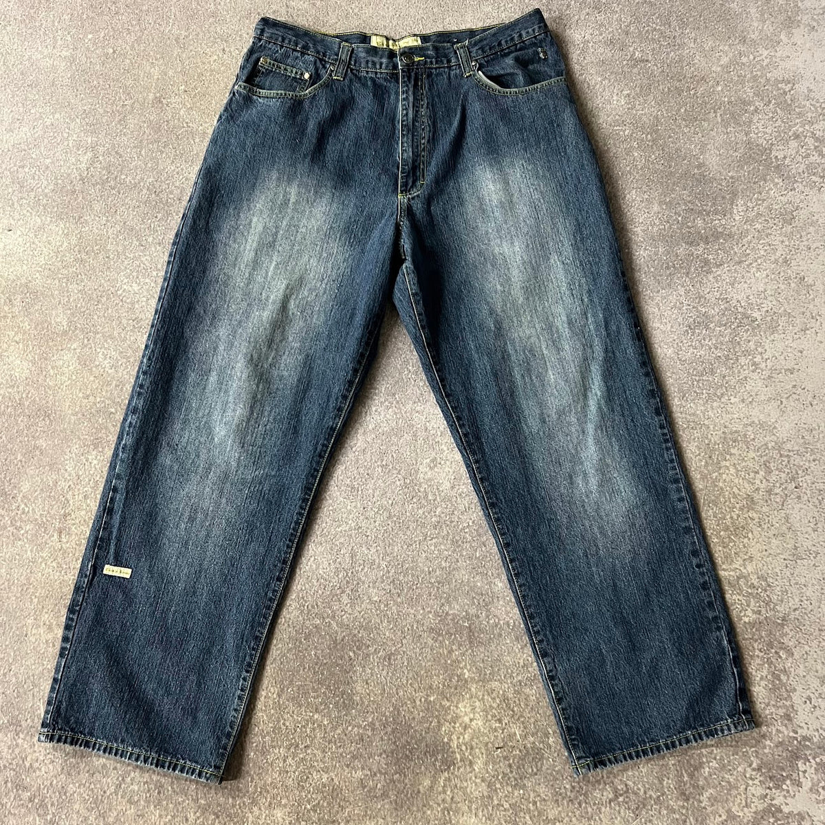 Y2K Brooklyn Xpress Faded Distressed Vintage Streetwear Jeans 38x32