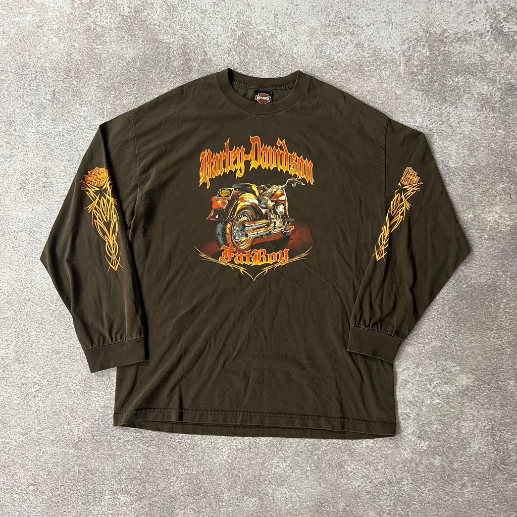 Y2K Harley Davidson Maryland Brown Worn In Long Sleeve Tee XL