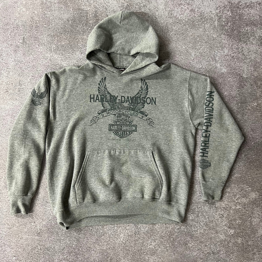 Y2K Harley Davidson Portland, Maine Gray Worn In Hoodie M