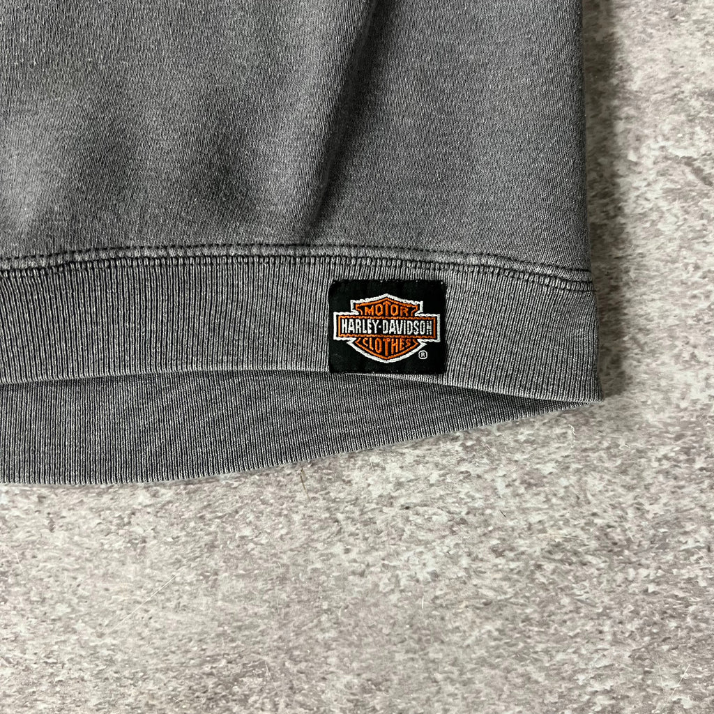 90s Obex Pompano Beach, Florida Gray Worn In Crewneck L