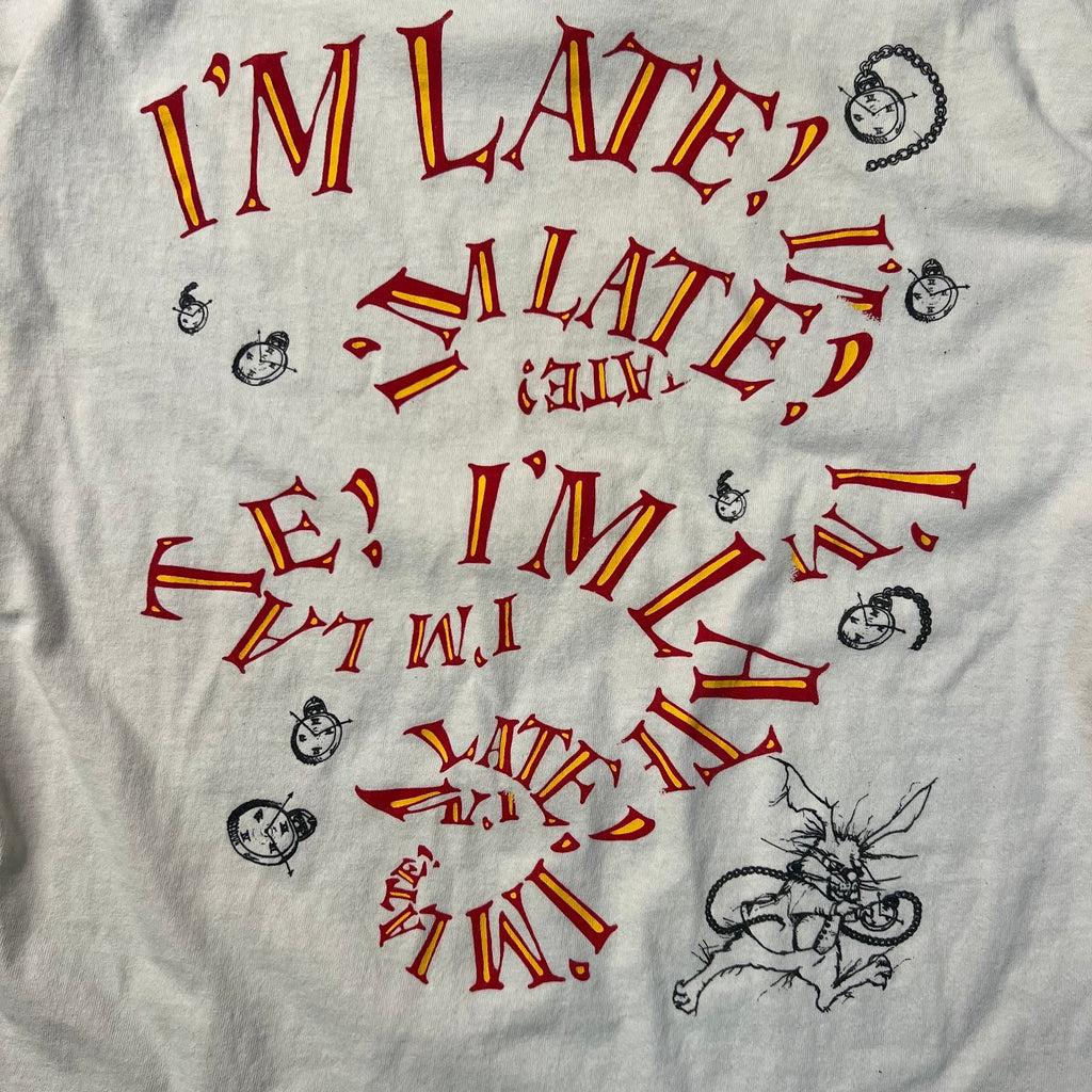 90s Andazia Alice In Wonderland White Rabbit Tee Large SS Grail