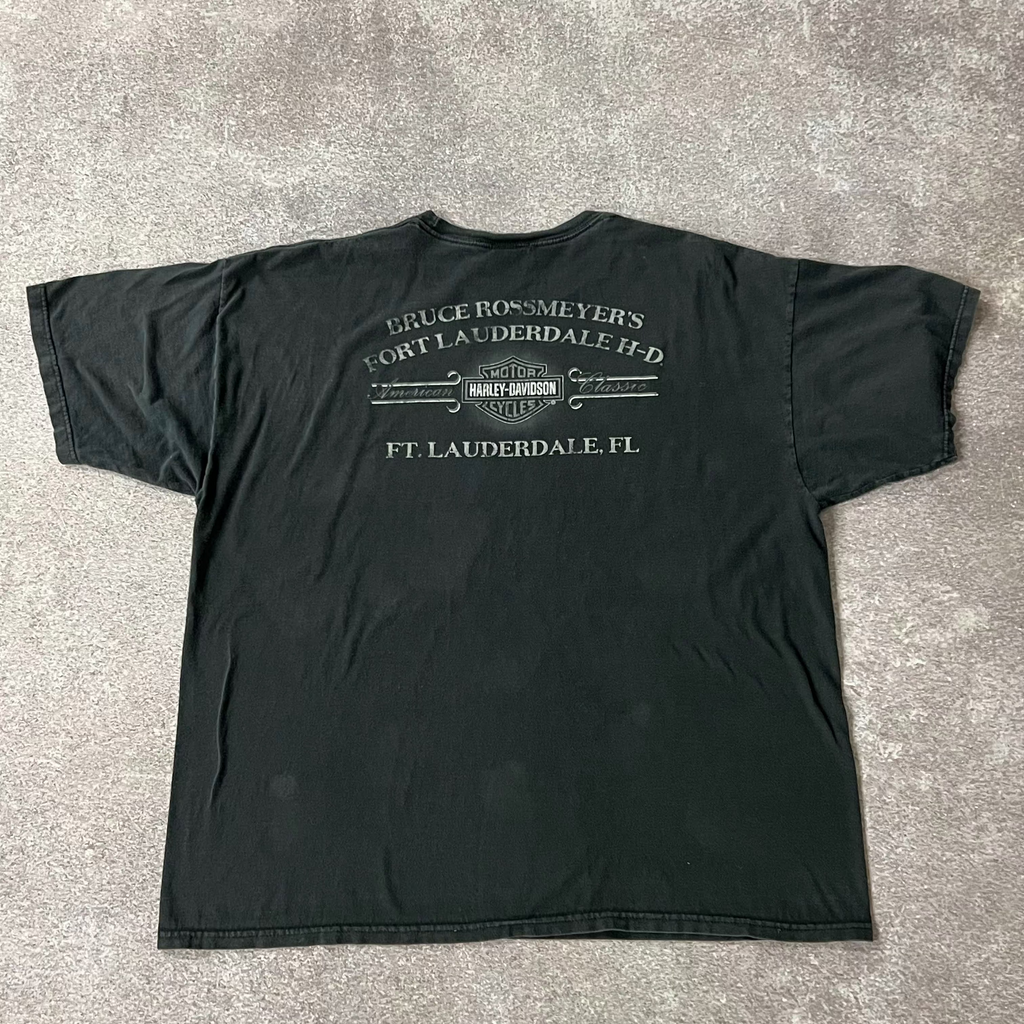 Y2K Harley Davidson Ft, Lauderdale Florida Heavyweight Tee 2XL