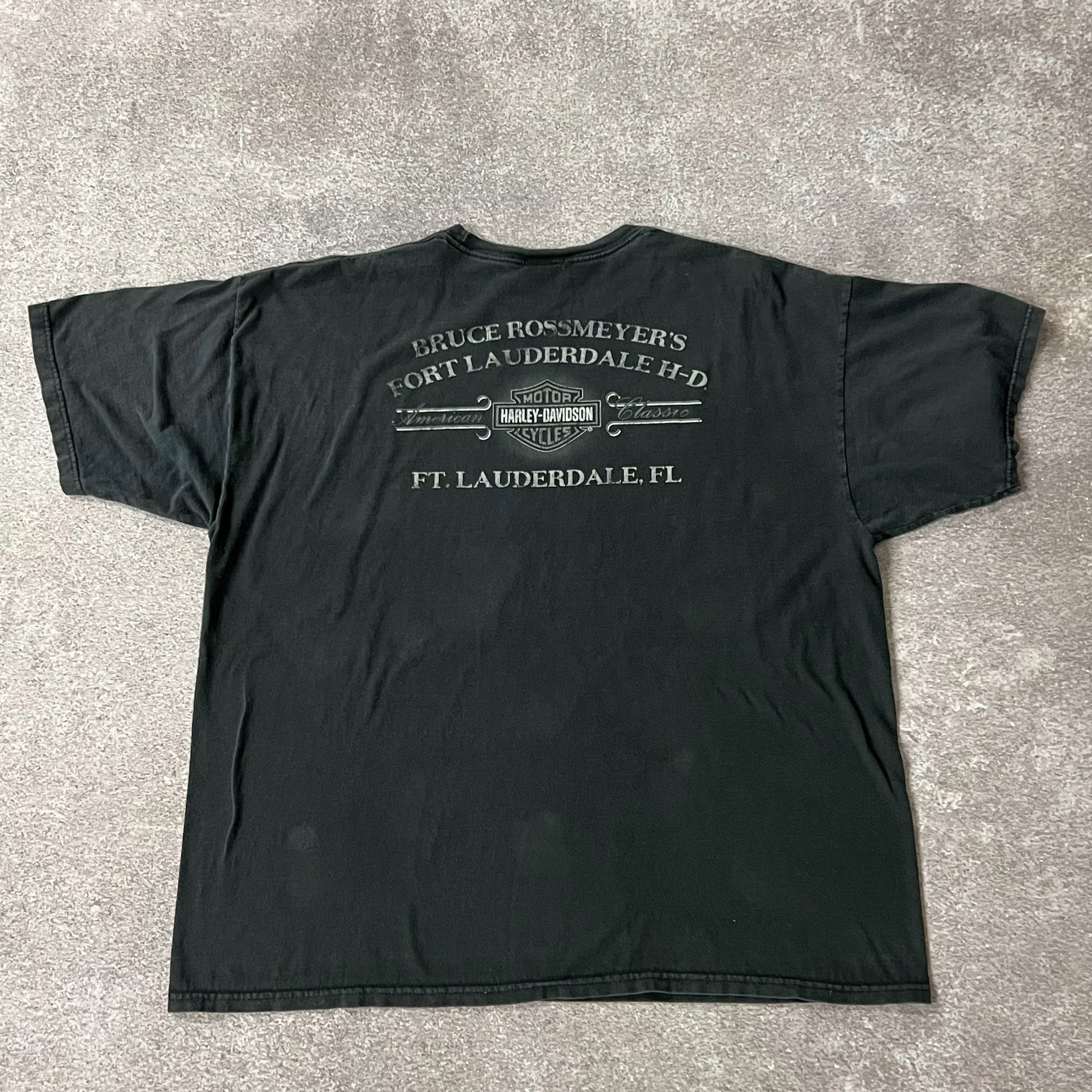 Y2K Harley Davidson Ft, Lauderdale Florida Heavyweight Tee 2XL