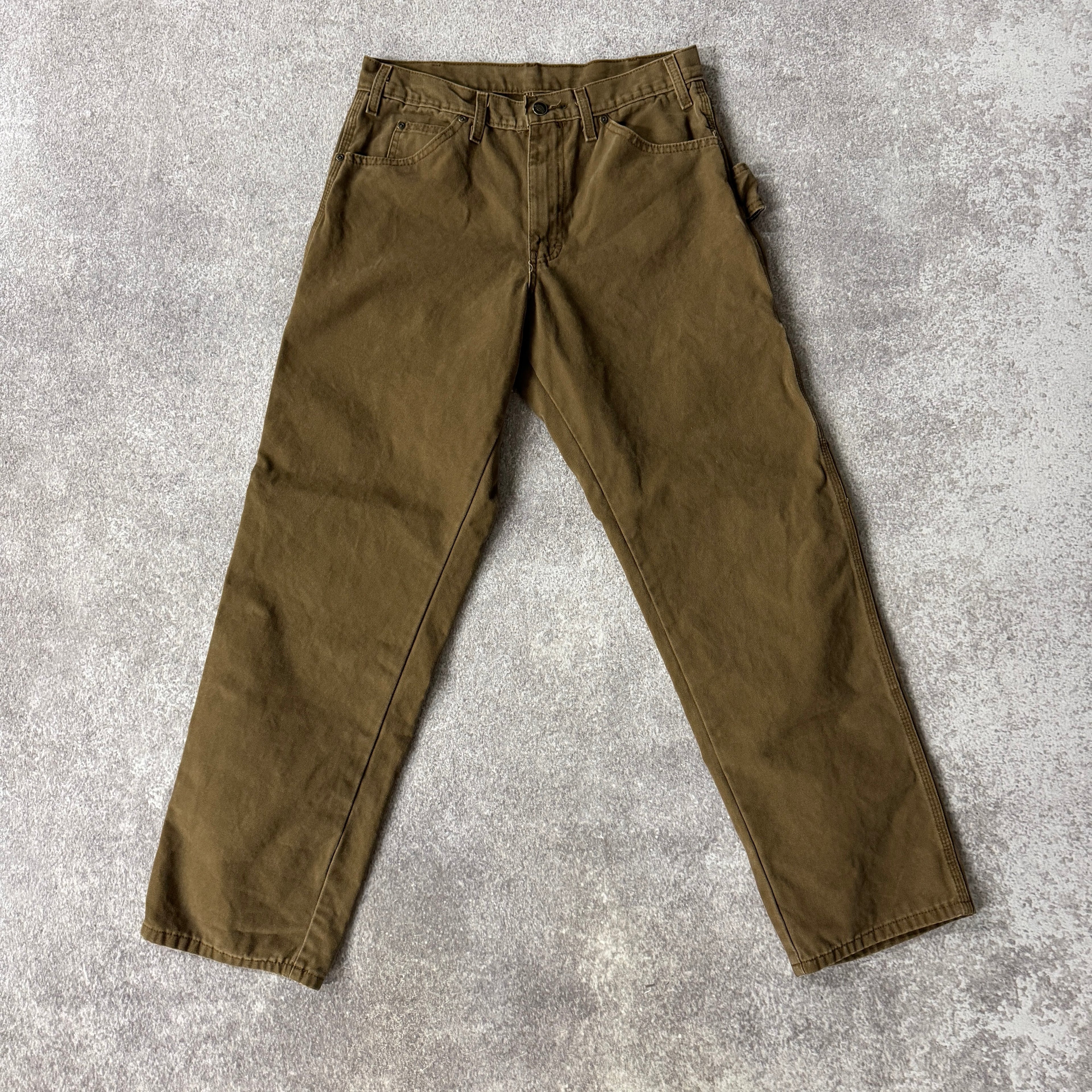 2010s Dickies Carpenter Brown Workwear Pants 32W x 32L