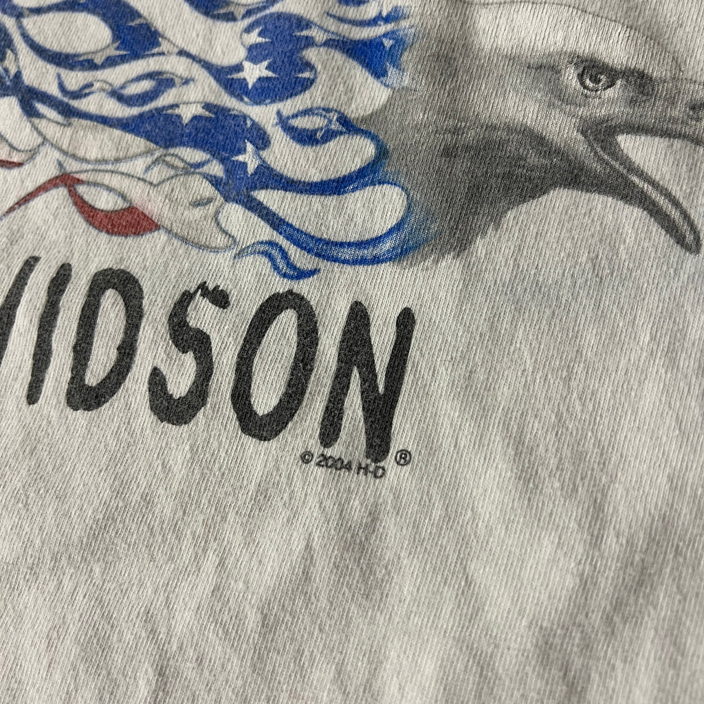 Y2K Harley Davidson Florida White Cracked Print Tee 4XL