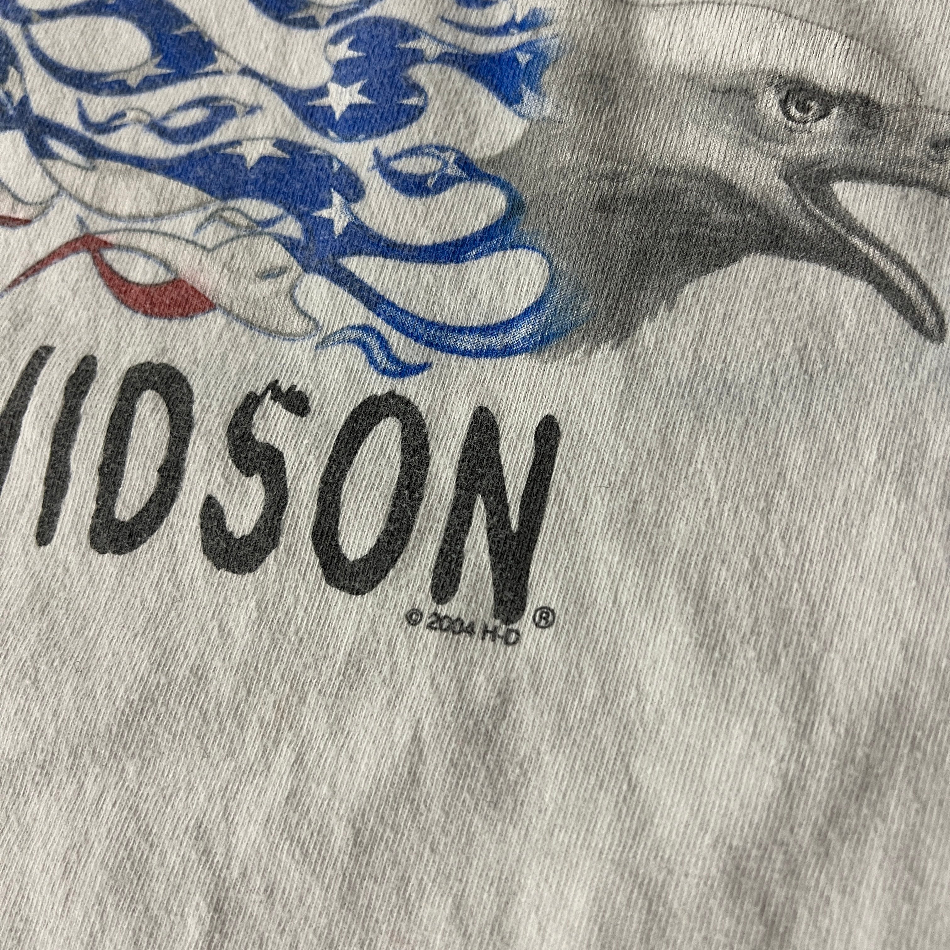 Y2K Harley Davidson Florida White Cracked Print Tee 4XL