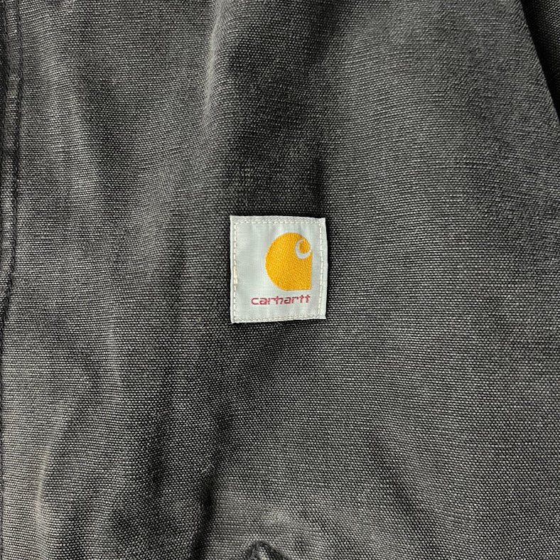 2000 Carhartt J80 Black Detroit Jacket Workwear Heavyweight Faded Jacket L