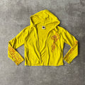 Y2K Harley Davidson Murfreesboro TN Yellow Distressed Zip Up Hoodie S