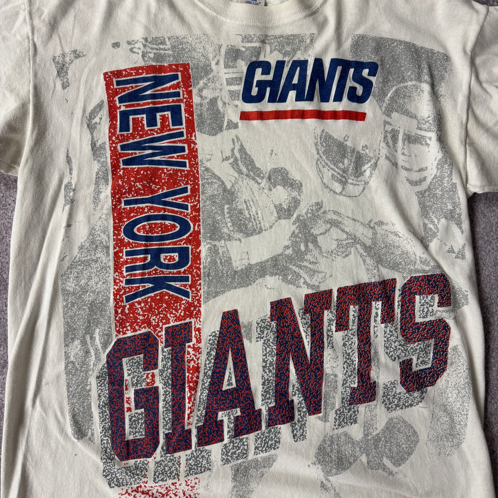 80s New York Giants Logo 7 Big Logo Single Stitch Tee L