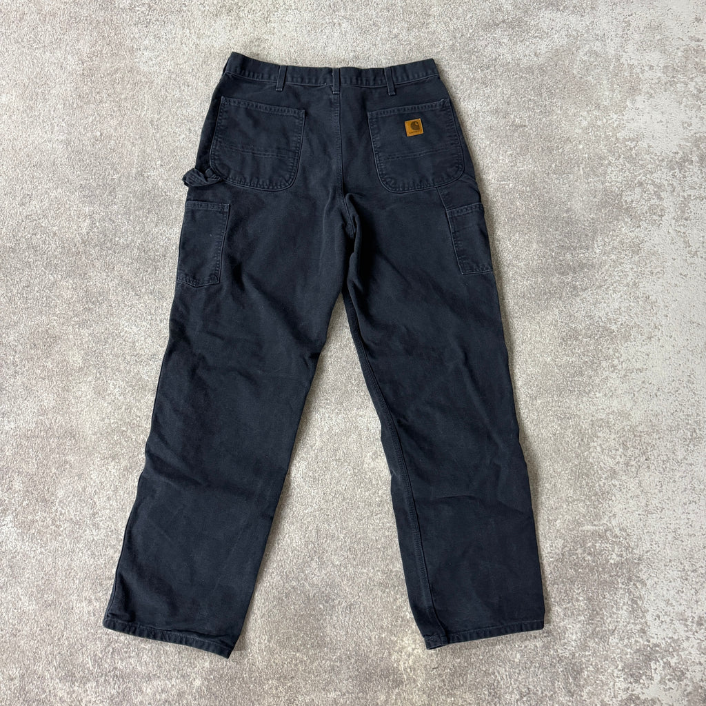 2010s Carhartt Carpenter/Dungaree Fit Blue Workwear Pants 34W x 34L