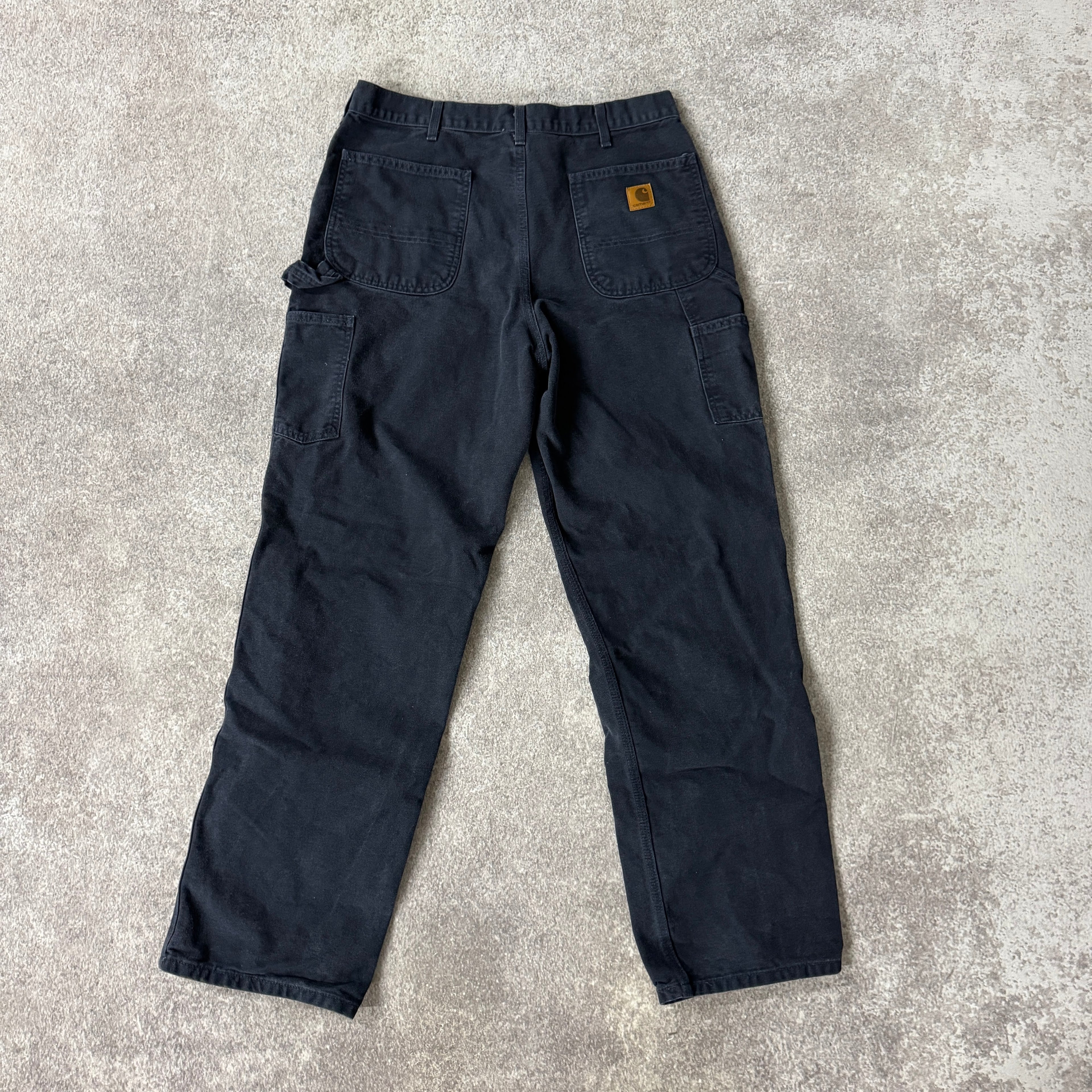 2010s Carhartt Carpenter/Dungaree Fit Blue Workwear Pants 34W x 34L