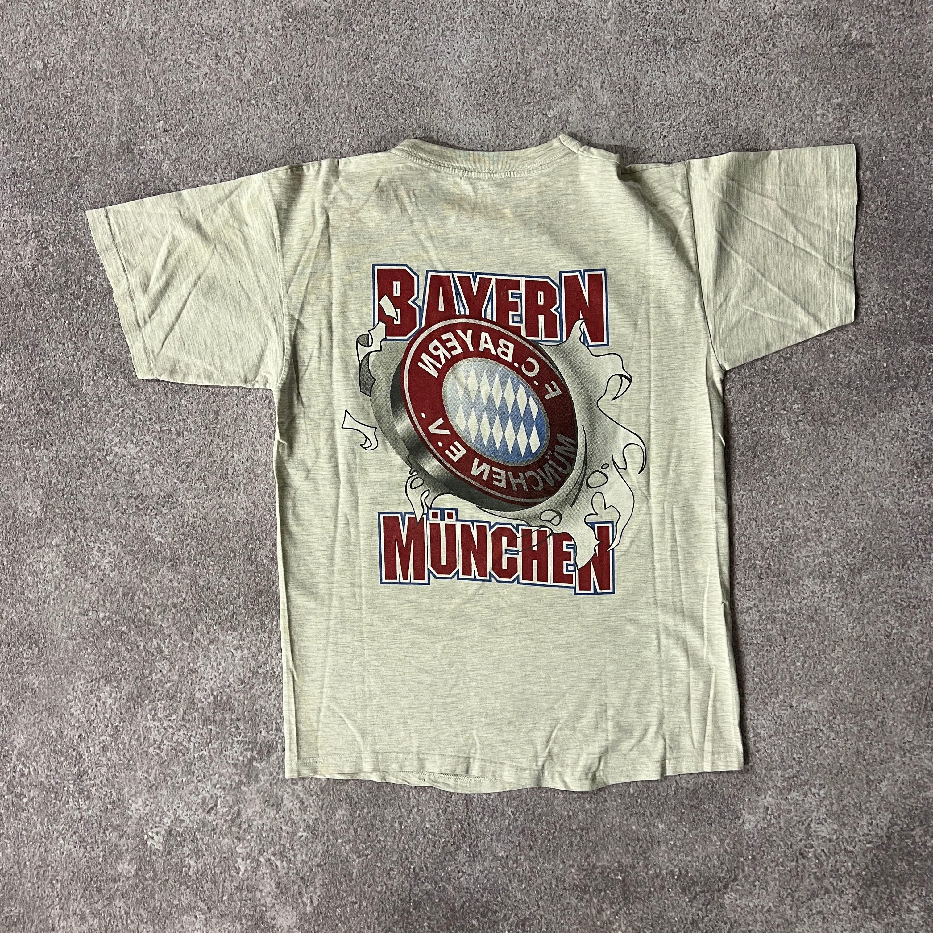90s Nutmeg Mills Soccer Big Logo Tee M