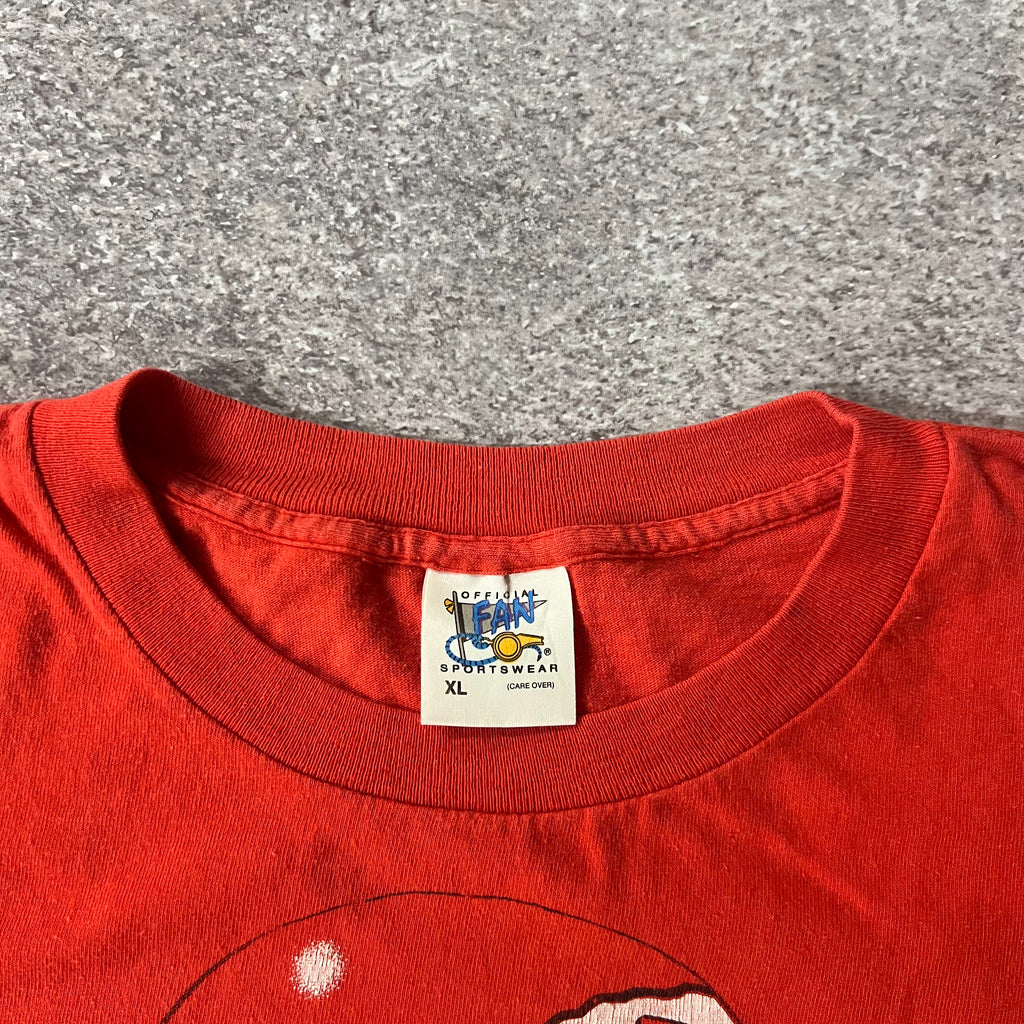 90s Kansas City Chiefs Official Fan Sportswear Big Logo Single Stitch Tee XL
