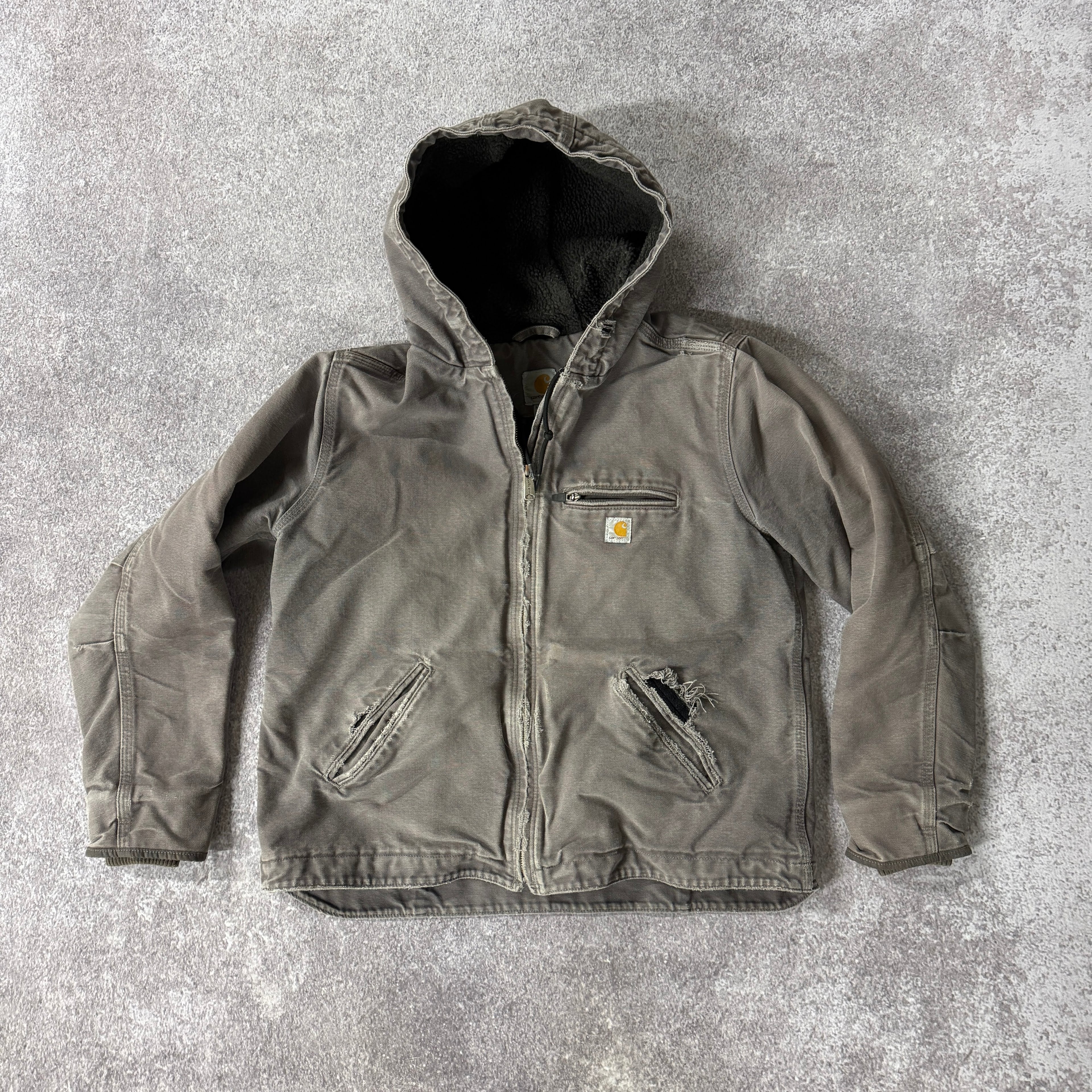 2020s Carhartt Dusty Plum Distressed Jacket L