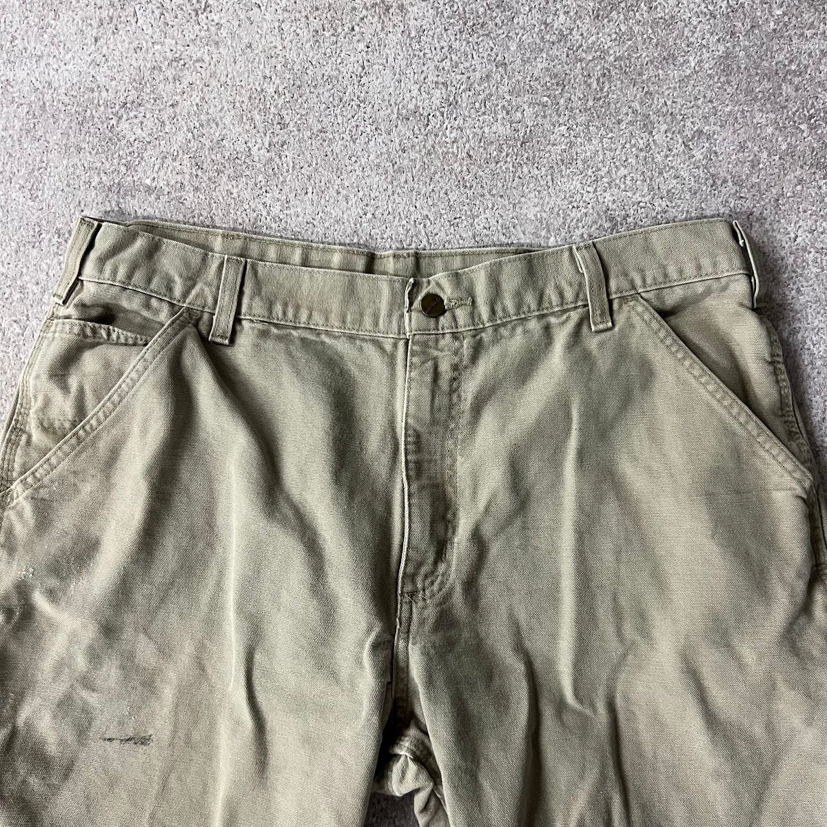 90s Carhartt Workwear Faded Regular Beige Vintage Pants 34x30