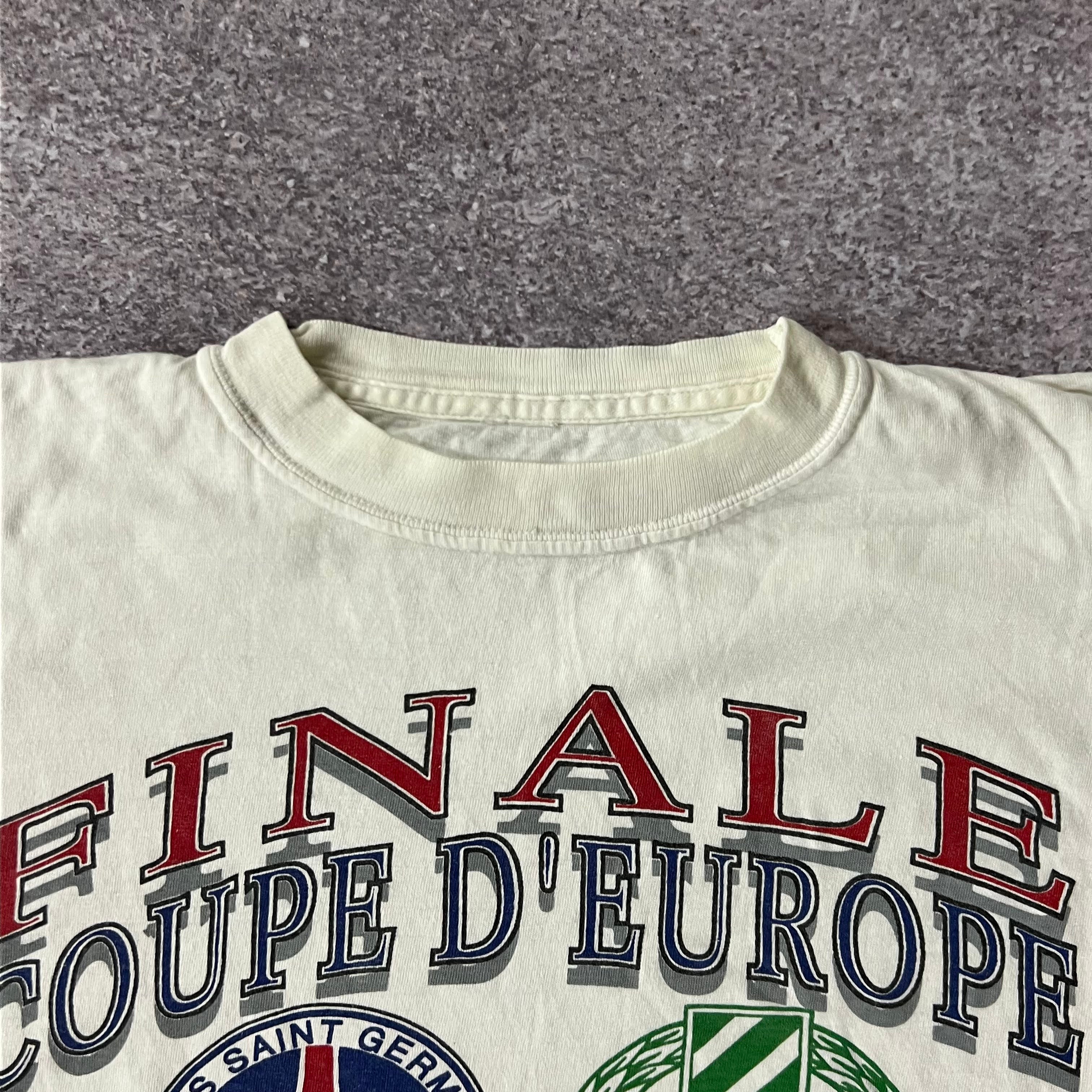 90s Paris Saint-Germain, SK Rapid Wien Big Logo Tee XL