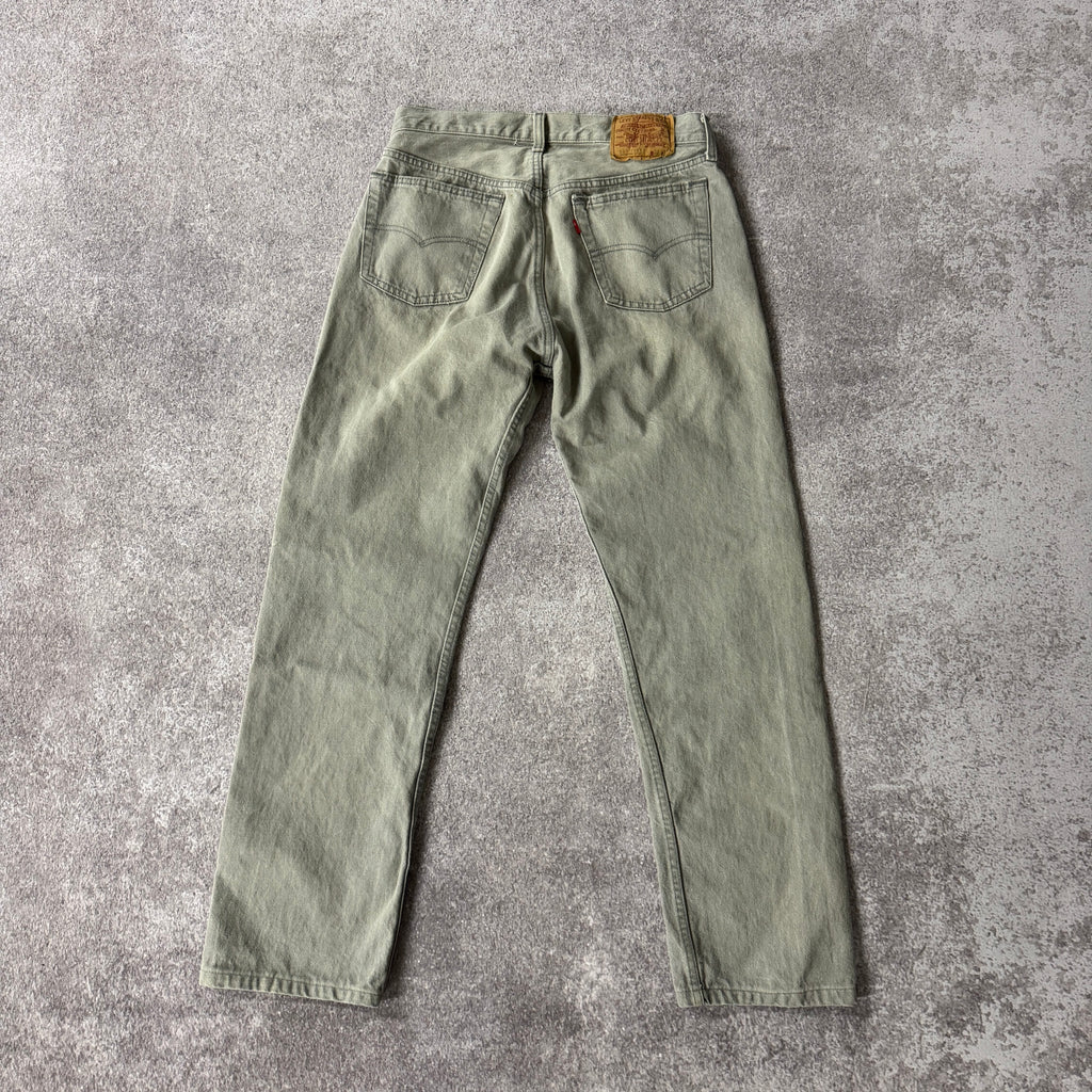 90s Levi's 501 Gray Worn In Jeans 33W x 36L