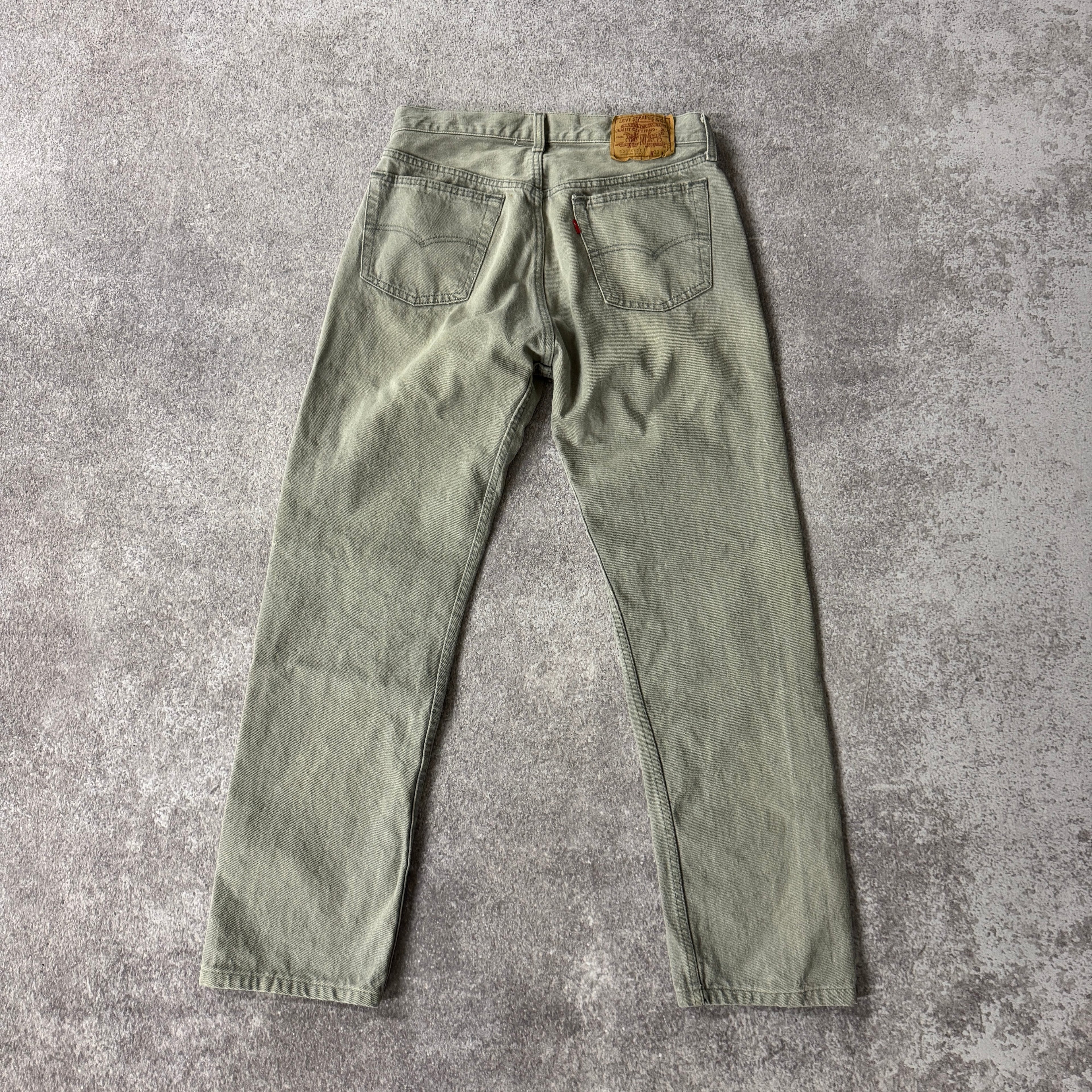 90s Levi's 501 Gray Worn In Jeans 33W x 36L