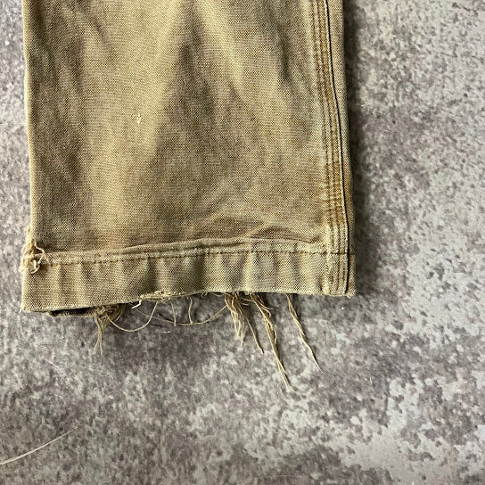 2010s Carhartt Workwear Distressed Relaxed Tan Vintage Pants 38x32