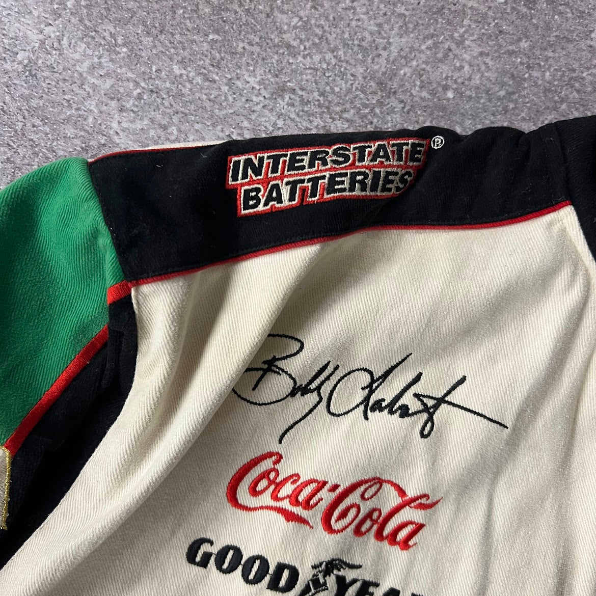 Y2K Bobby Labonte NASCAR JH Design Embroidered Puffer Jacket 2XL