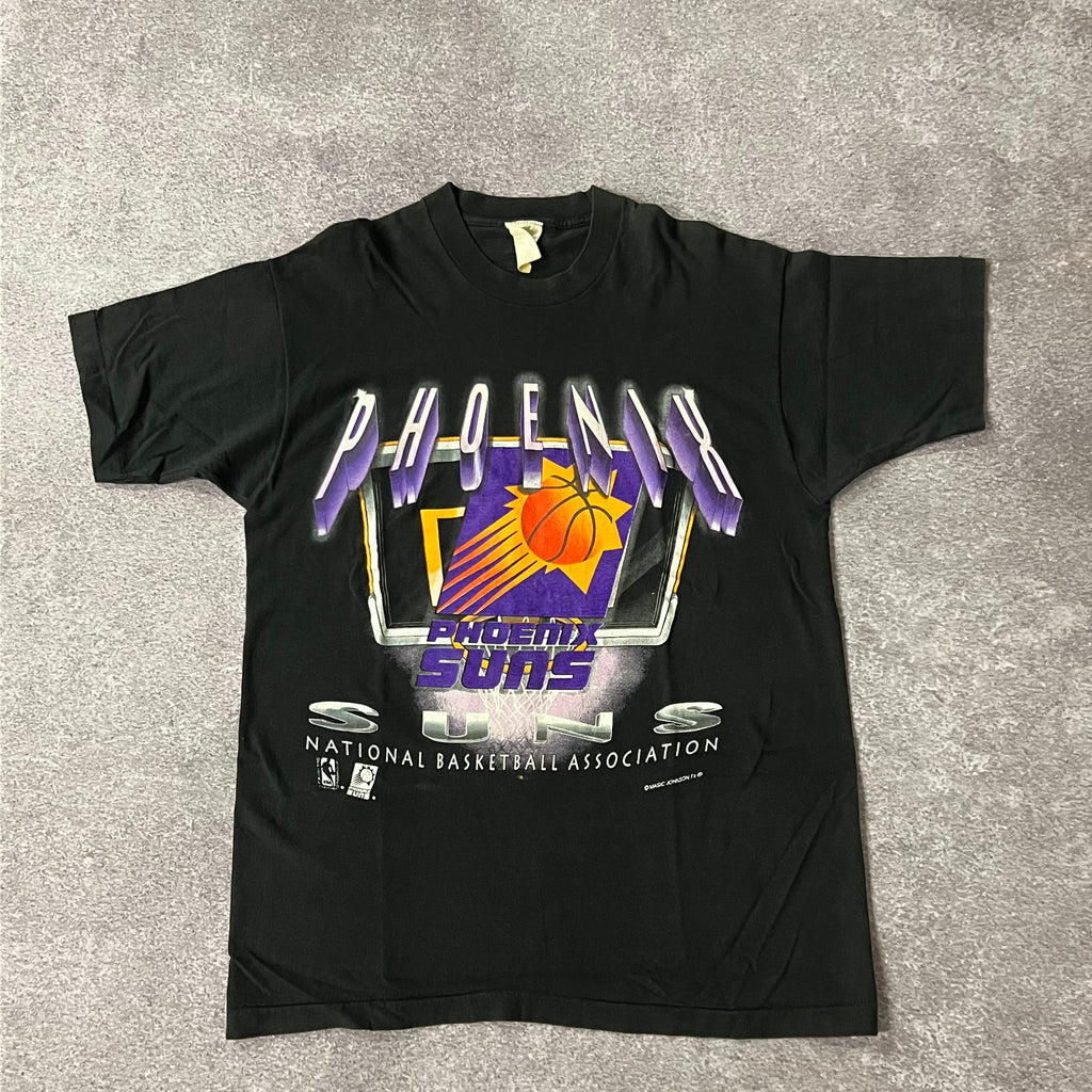 90s Phoenix Suns Magic Johnson T's Big Logo Single Stitch Tee L