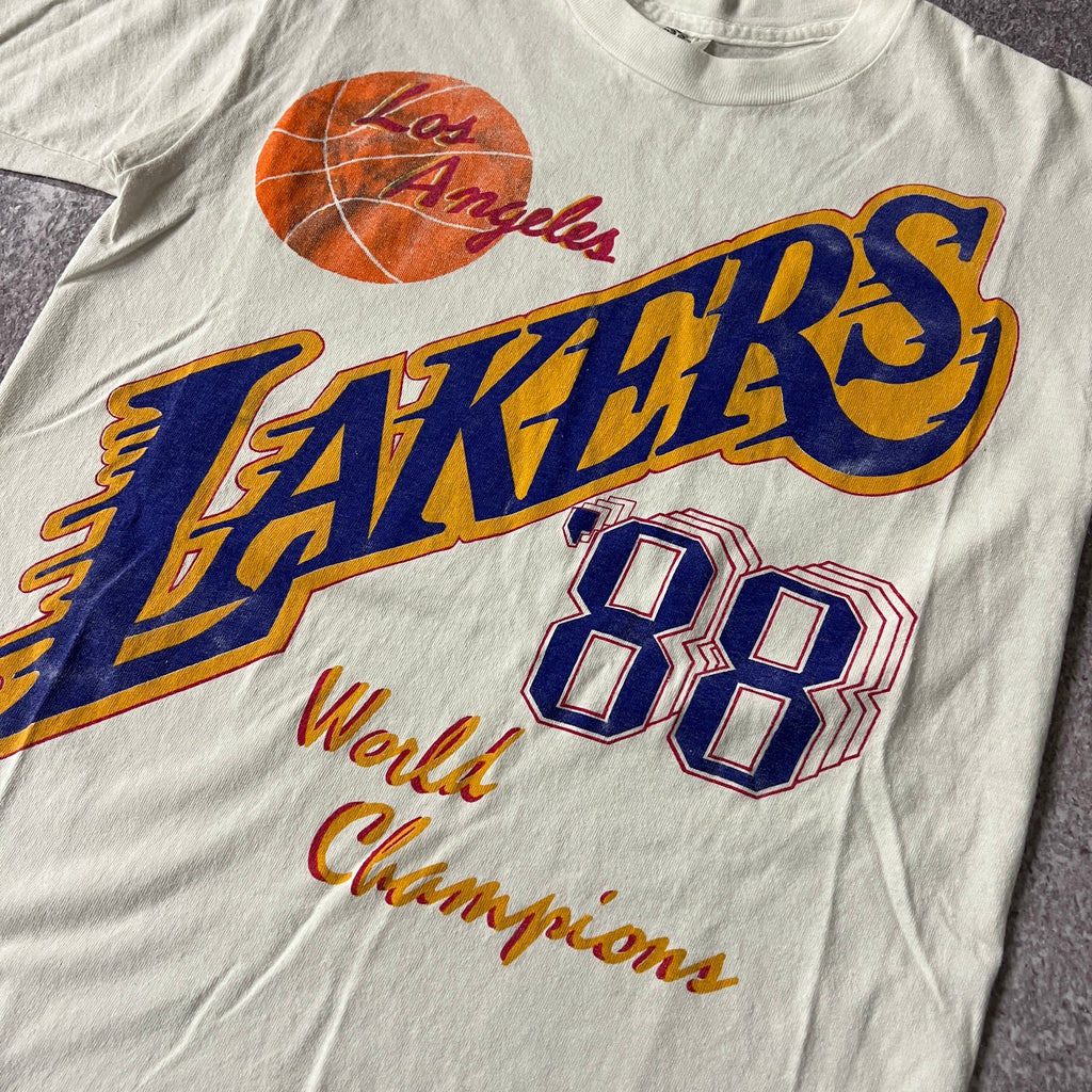80s Los Angeles Lakers Belton Big Logo Tee S