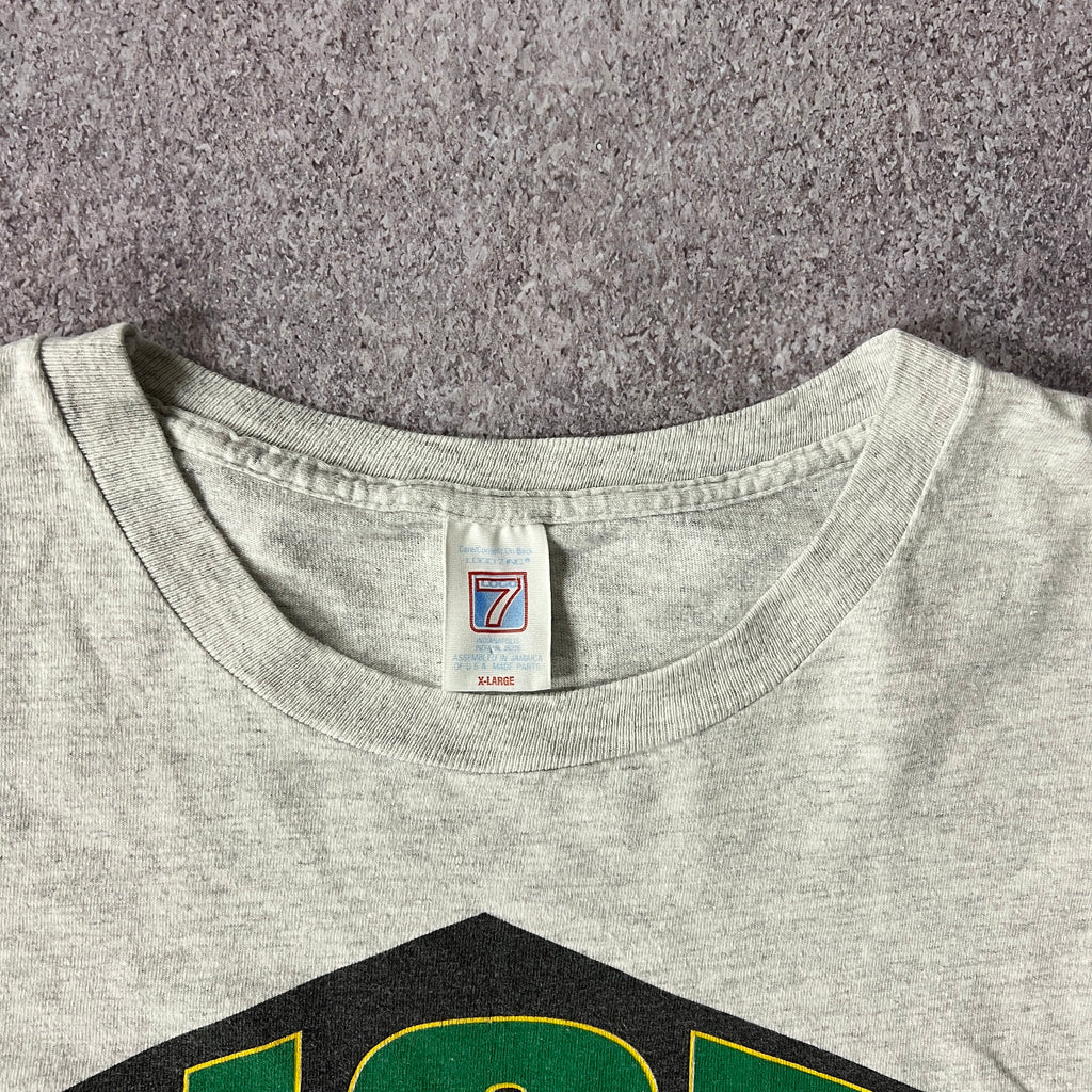 90s Seattle SuperSonics Logo 7 Cracked Print Tee XL