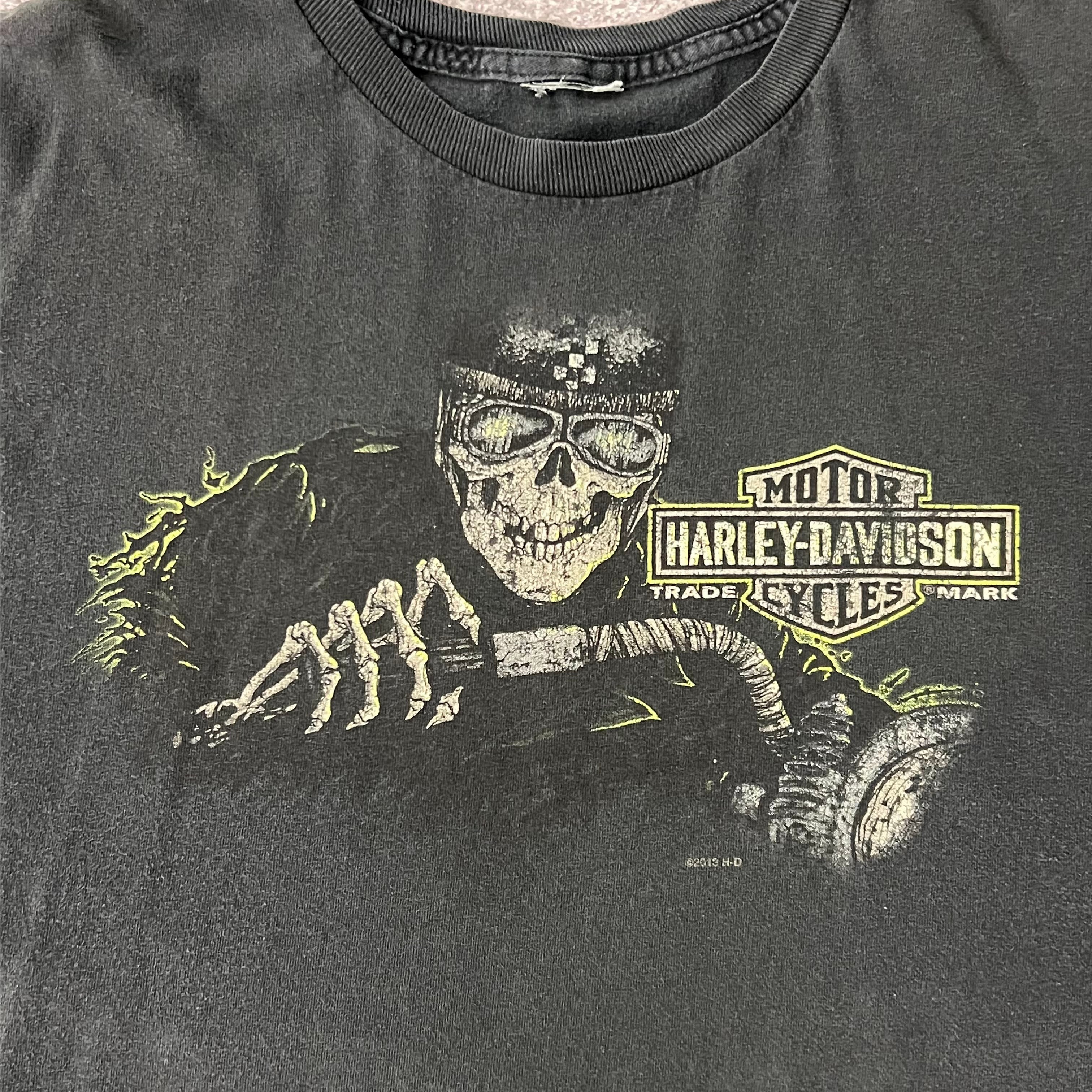 2010s Harley Davidson Playa Del Carmen, Mexico Distressed Tee L