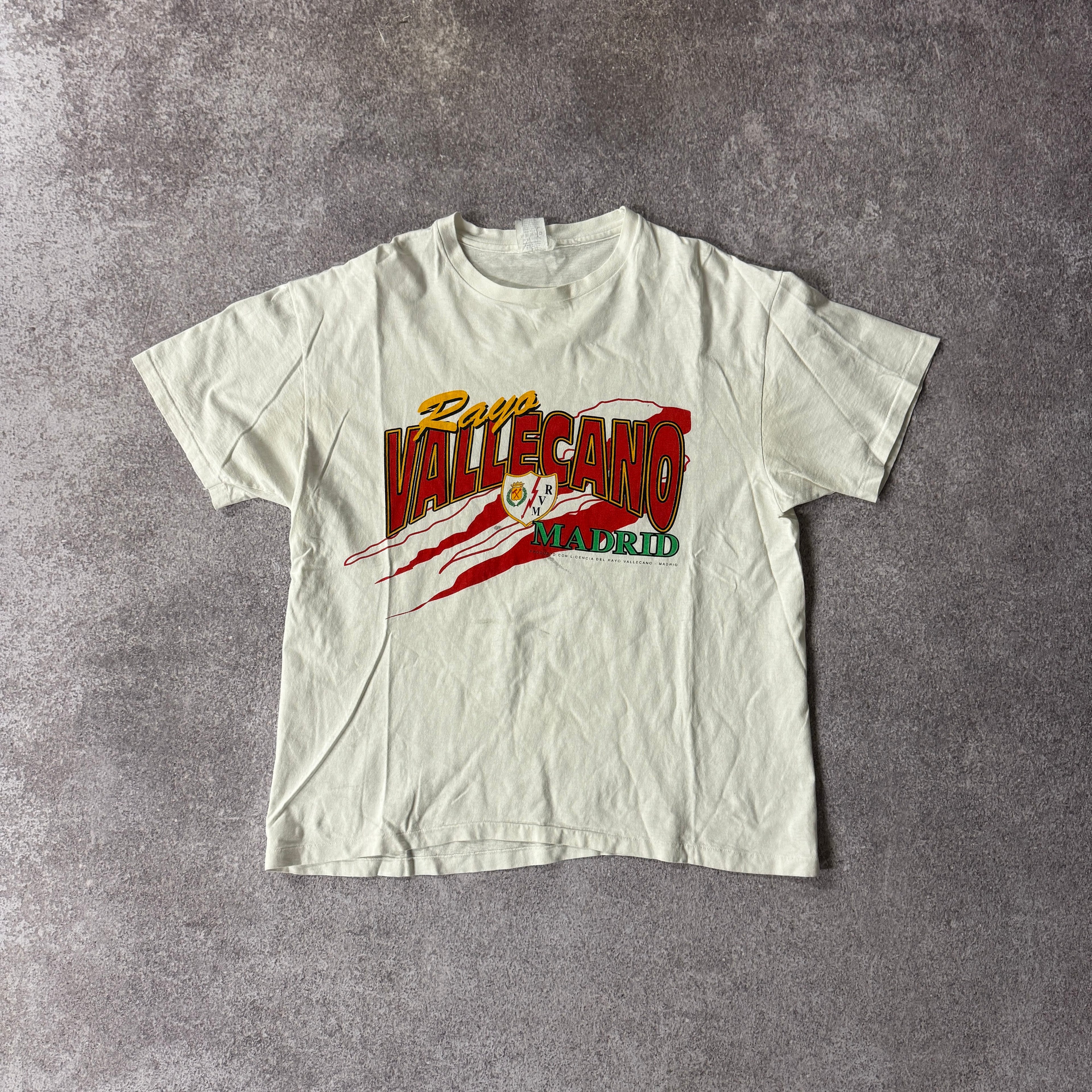 Y2K Madrid Rayo Vallecano Madrid Single Stitch Tee M