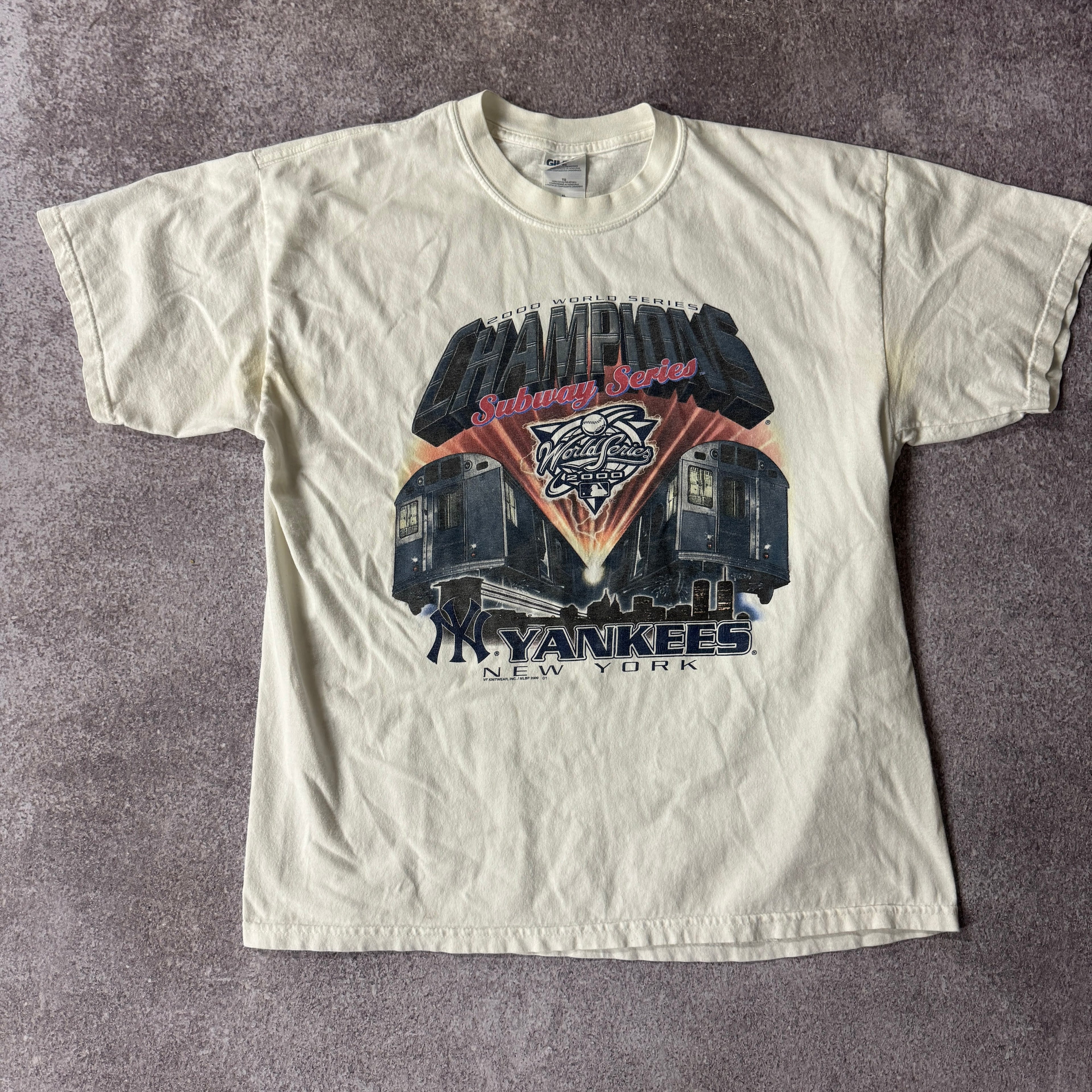 Y2K New York Yankees Subway Series Gildan Tee XL